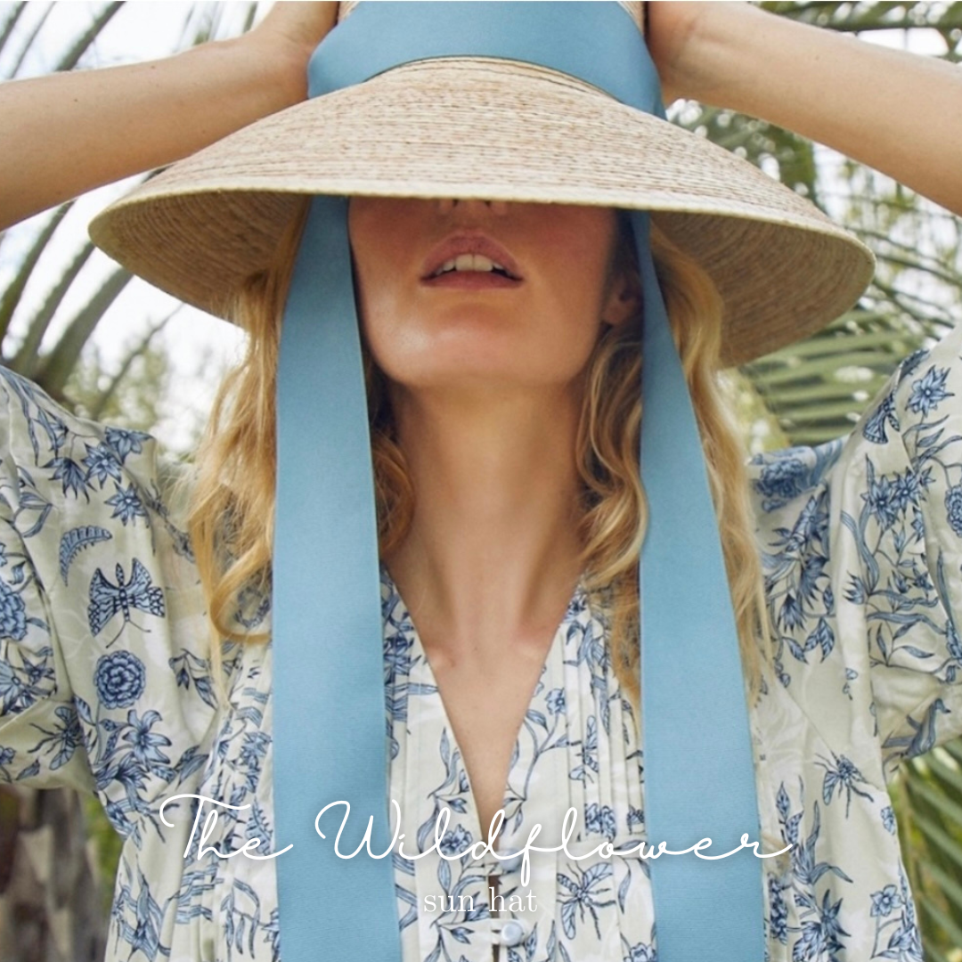 Wildflower Sun Hat - Burnt Orange/rust Wide & Short Grosgrain Ribbon