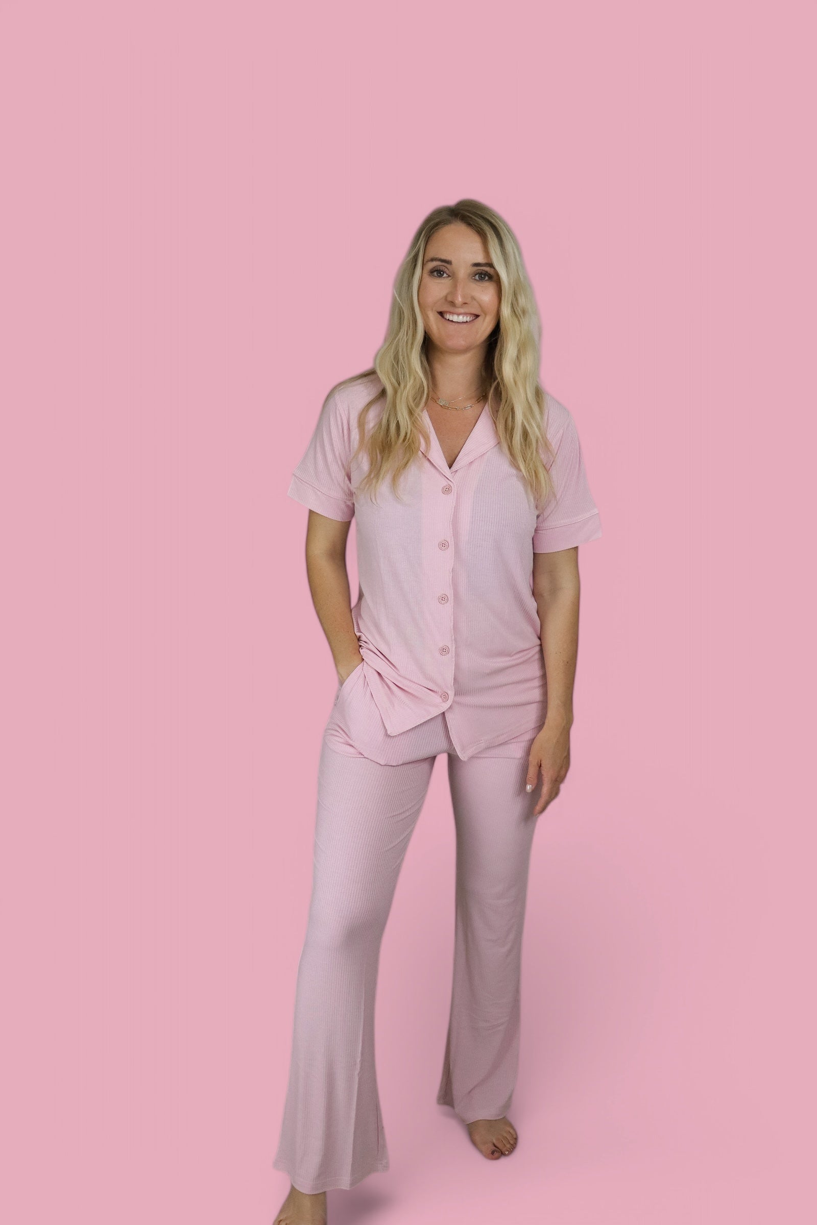 Pink Rose Rib Women's Dream Set