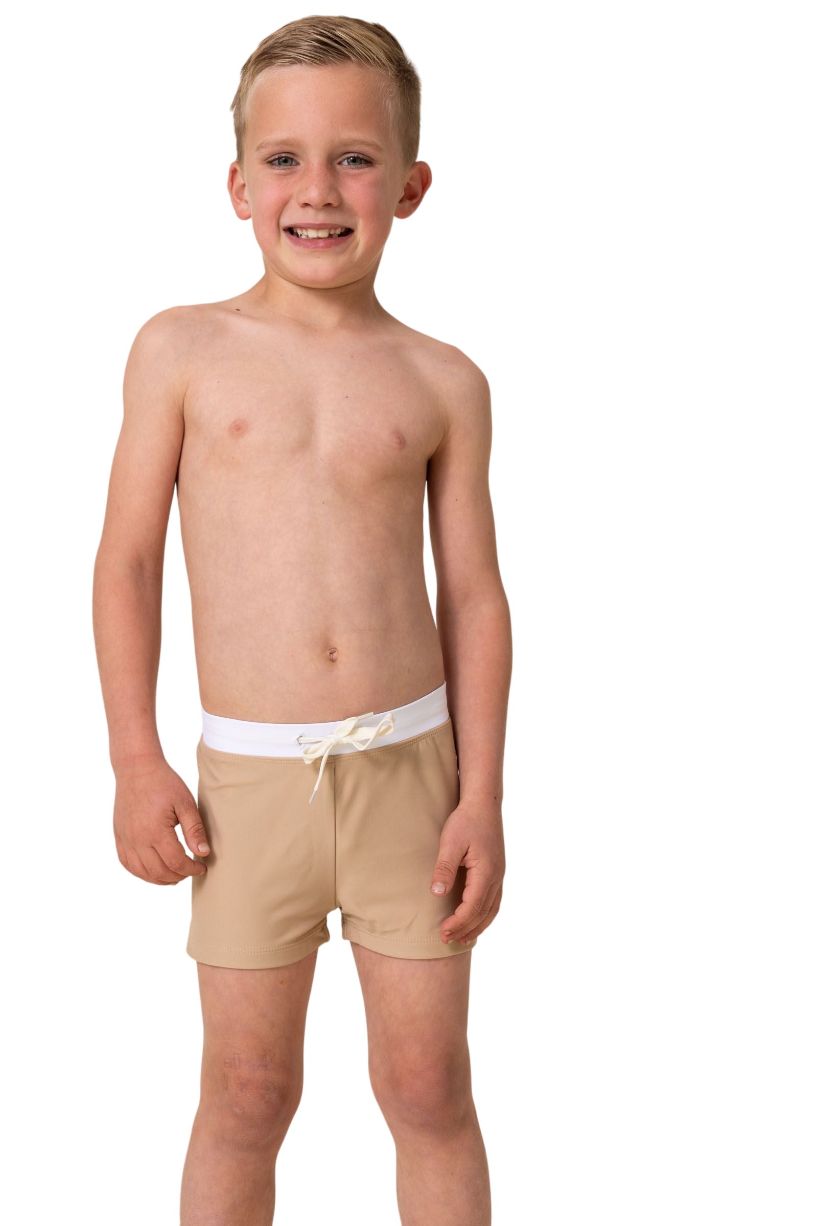 Boy's Euro Short | Brown/white