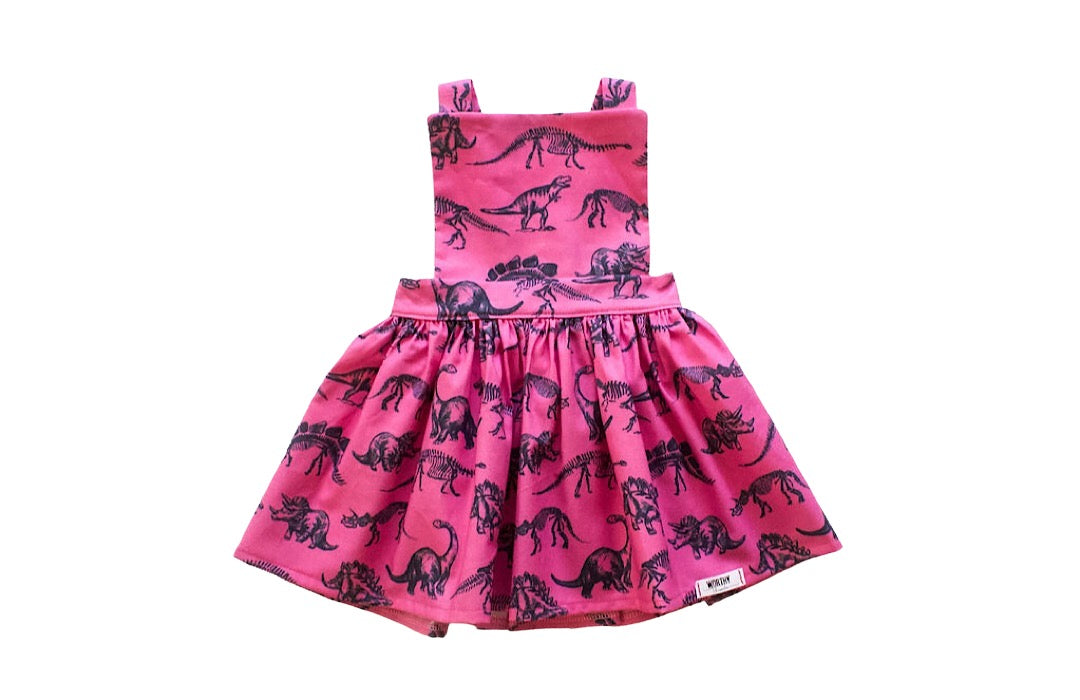 Baby Pinafore Dress In Dino