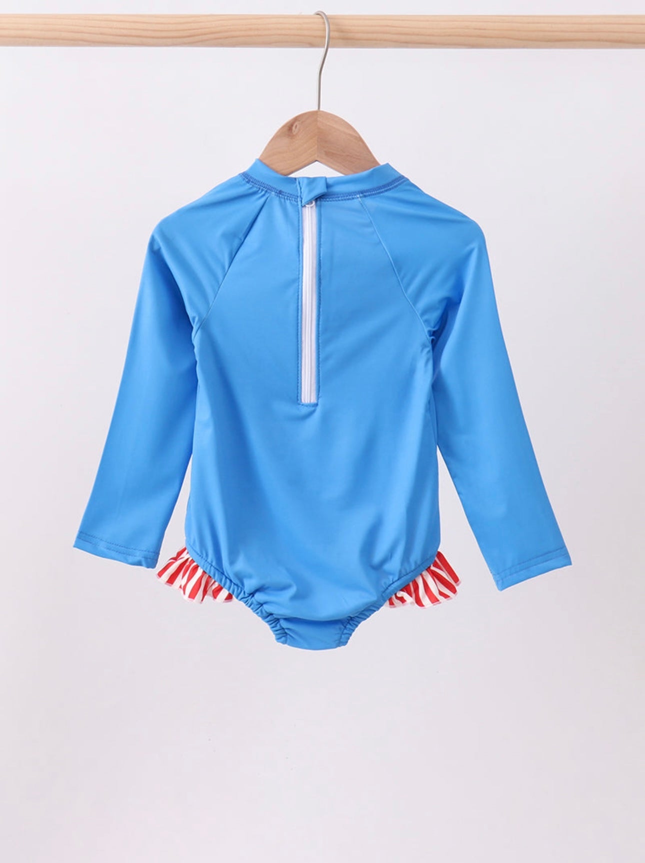 Sequin Bow Rash Guard Swimsuit