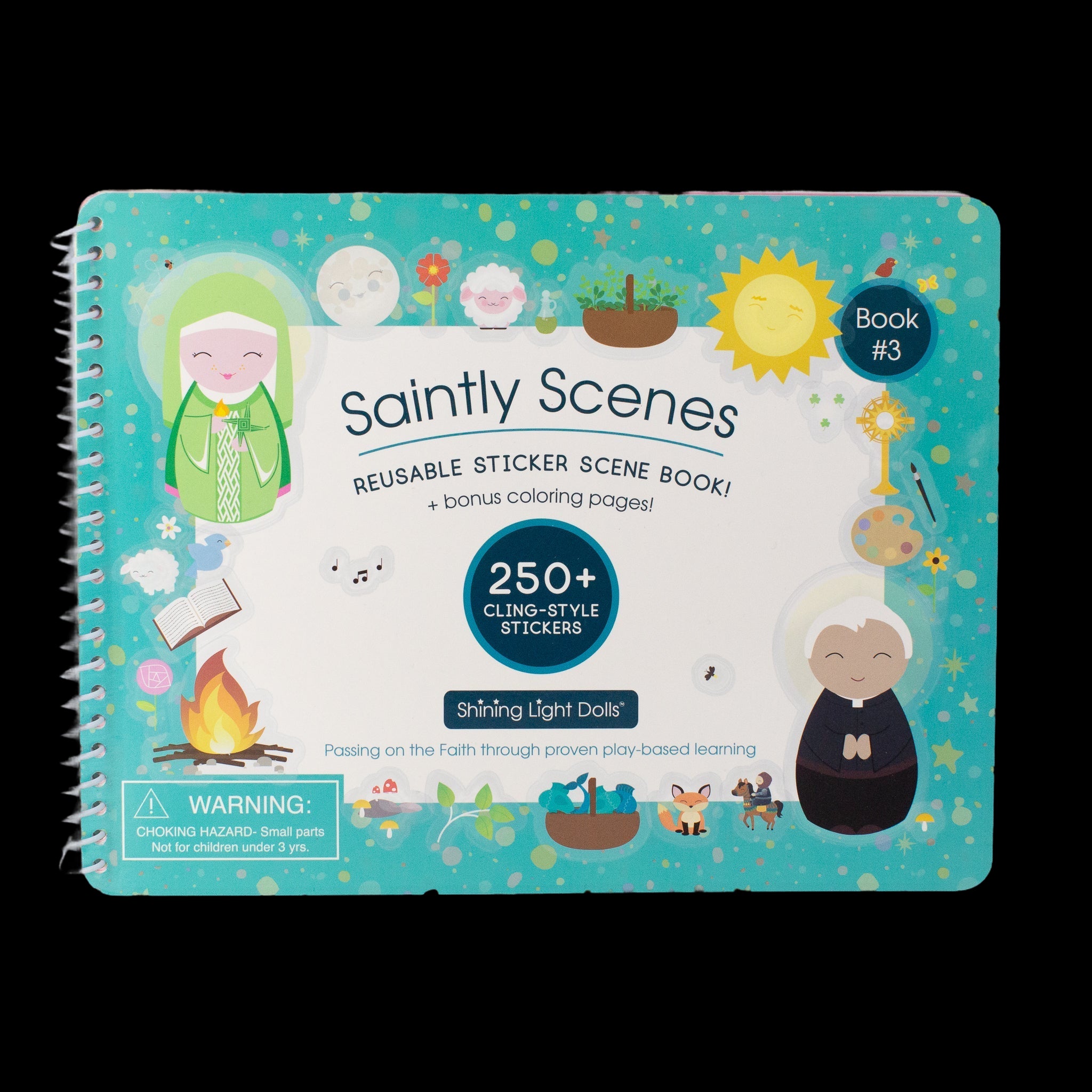 Saintly Scenes Book #3 - Reusable Sticker Scene And Coloring Book