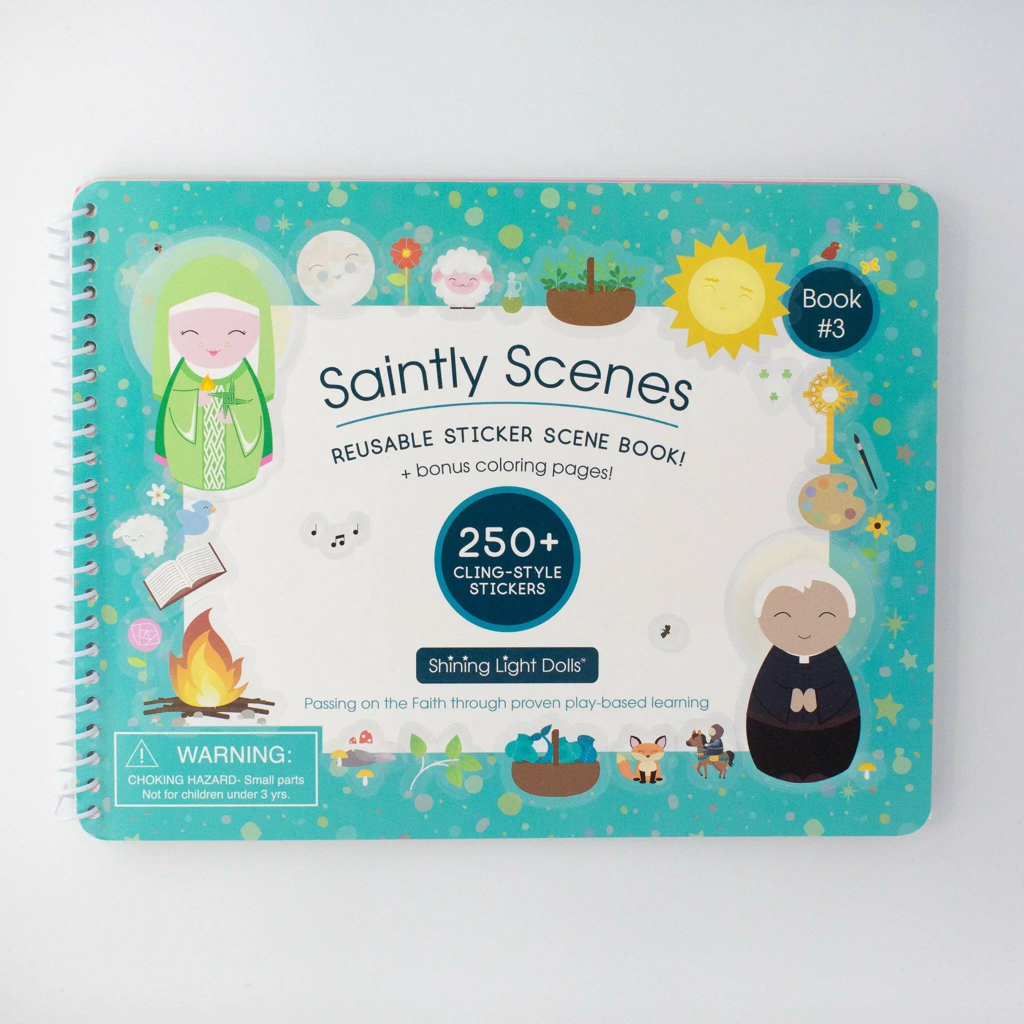 Saintly Scenes Book #3 - Reusable Sticker Scene And Coloring Book