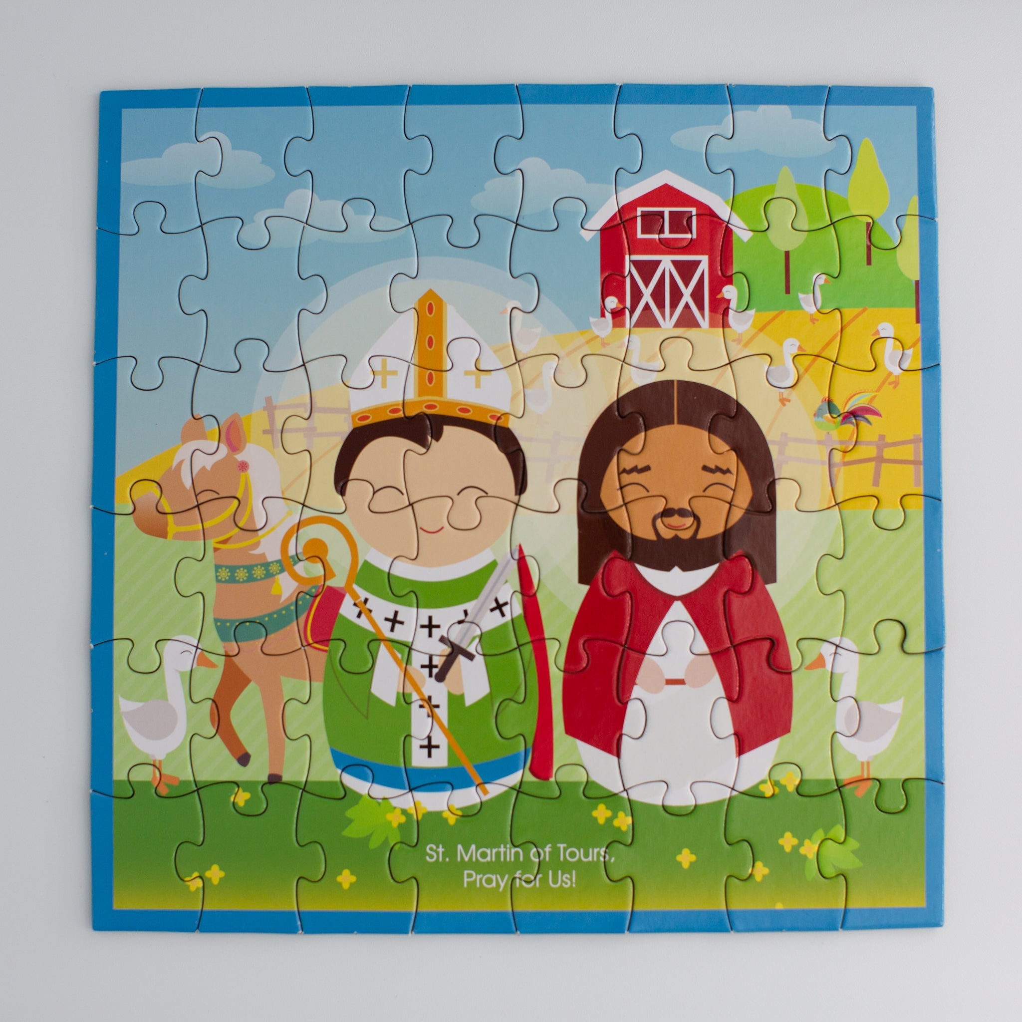 St. Martin Of Tours And Jesus Mini Puzzle