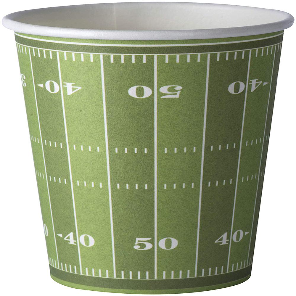 Football Themed Disposable Paper Cups 100 Pack 9 Oz