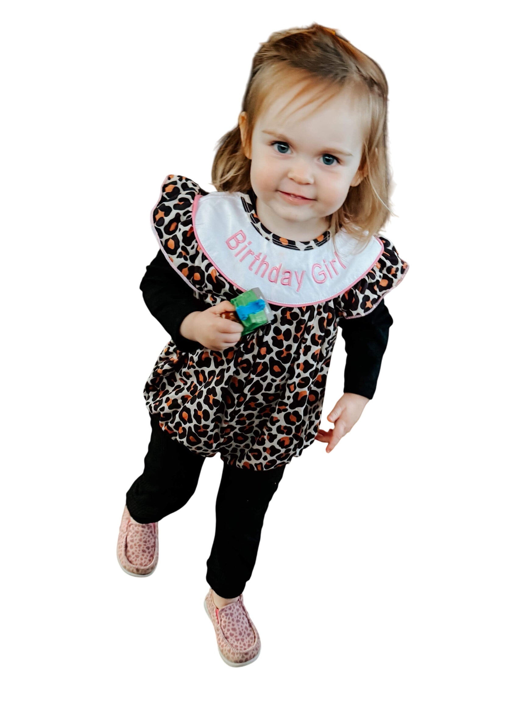 Birthday Girl Leopard Romper
