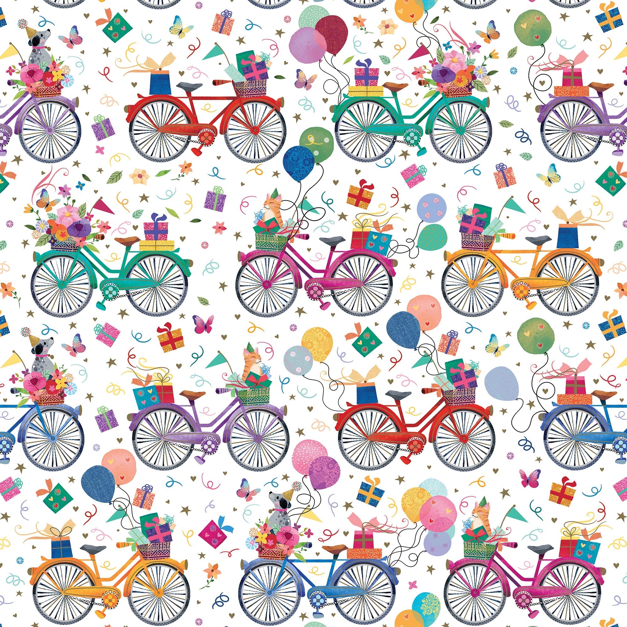 Birthday Bicycles Gift Wrap