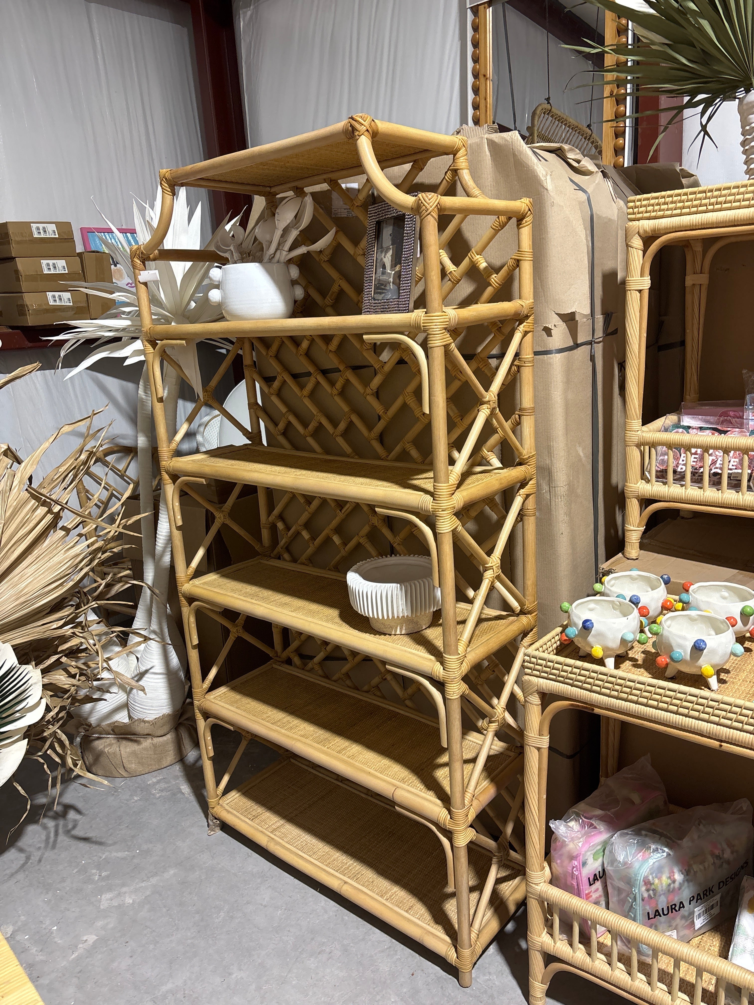 Chippendale Rattan Bookshelf