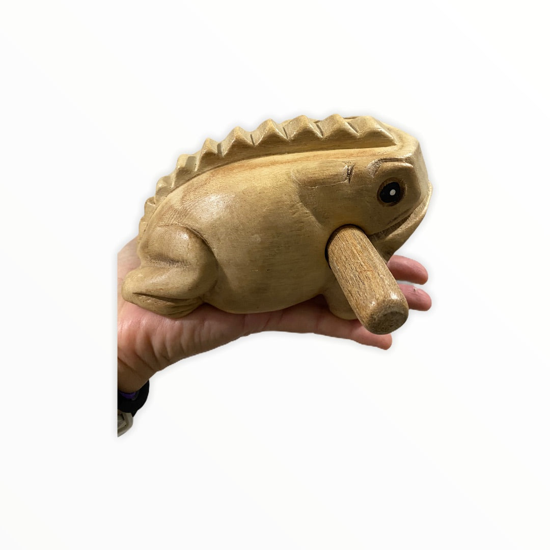 Natural Wooden Frog