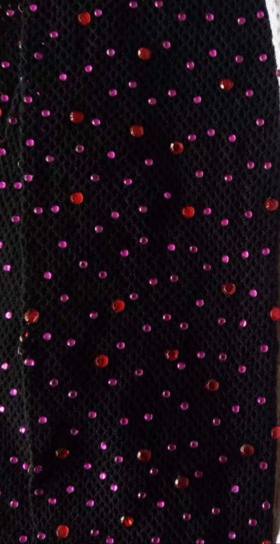 Bling Tights- Black With Red And Pink Bling