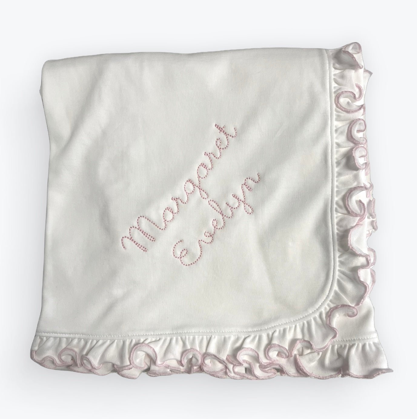 Personalized Ruffle Blanket