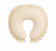 Yellow Gingham Ruffle Nursing Pillow Cover
