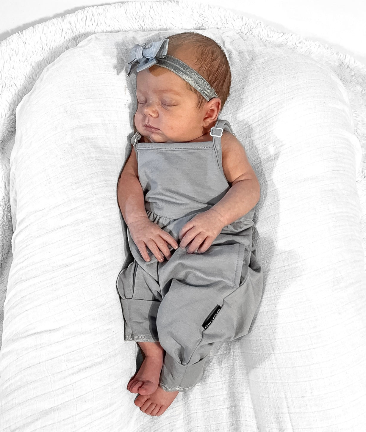 Bamboo Adjustable Pants Romper - Frost