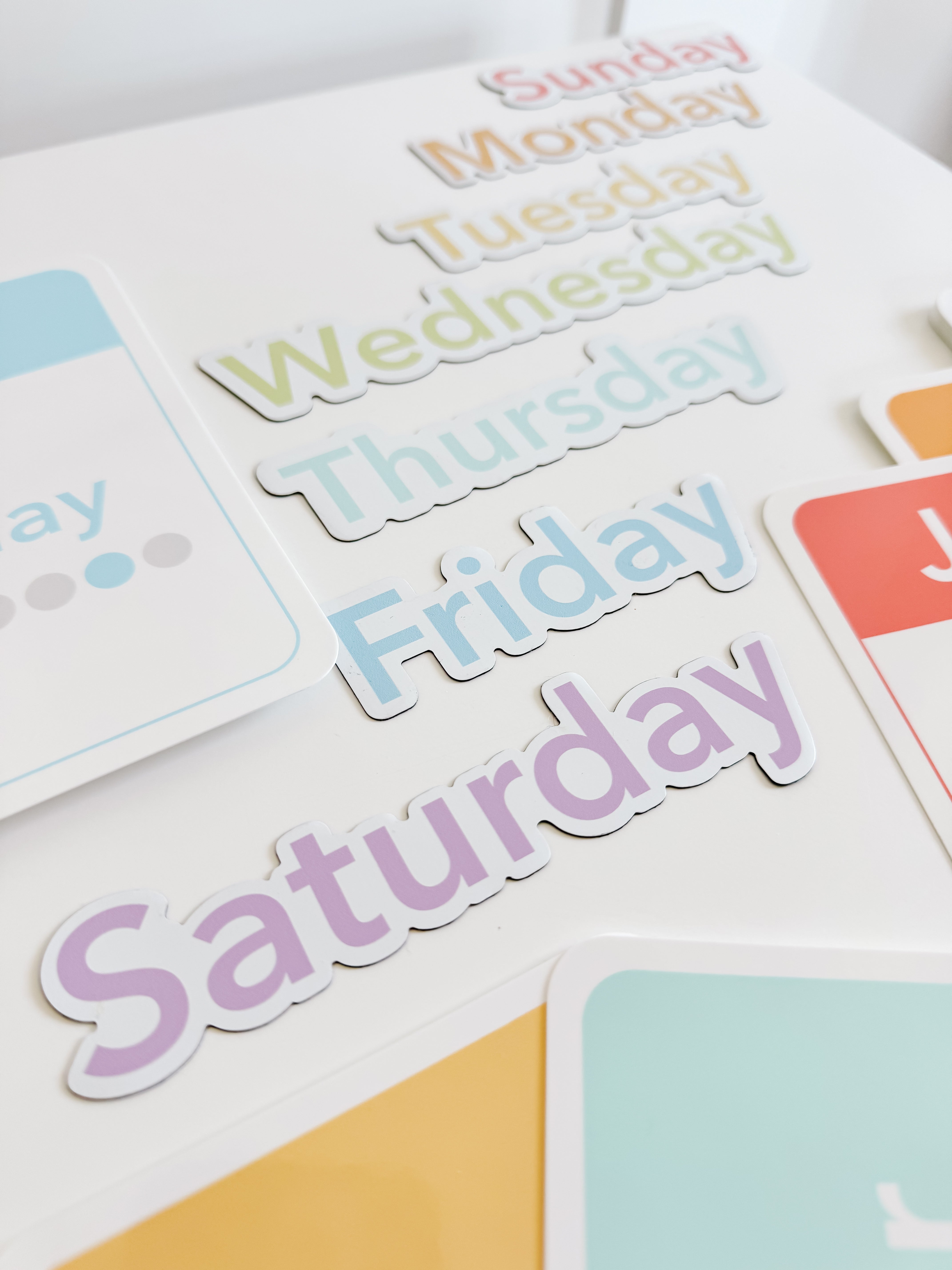 Days, Months, Seasons Flashcards And Magnets