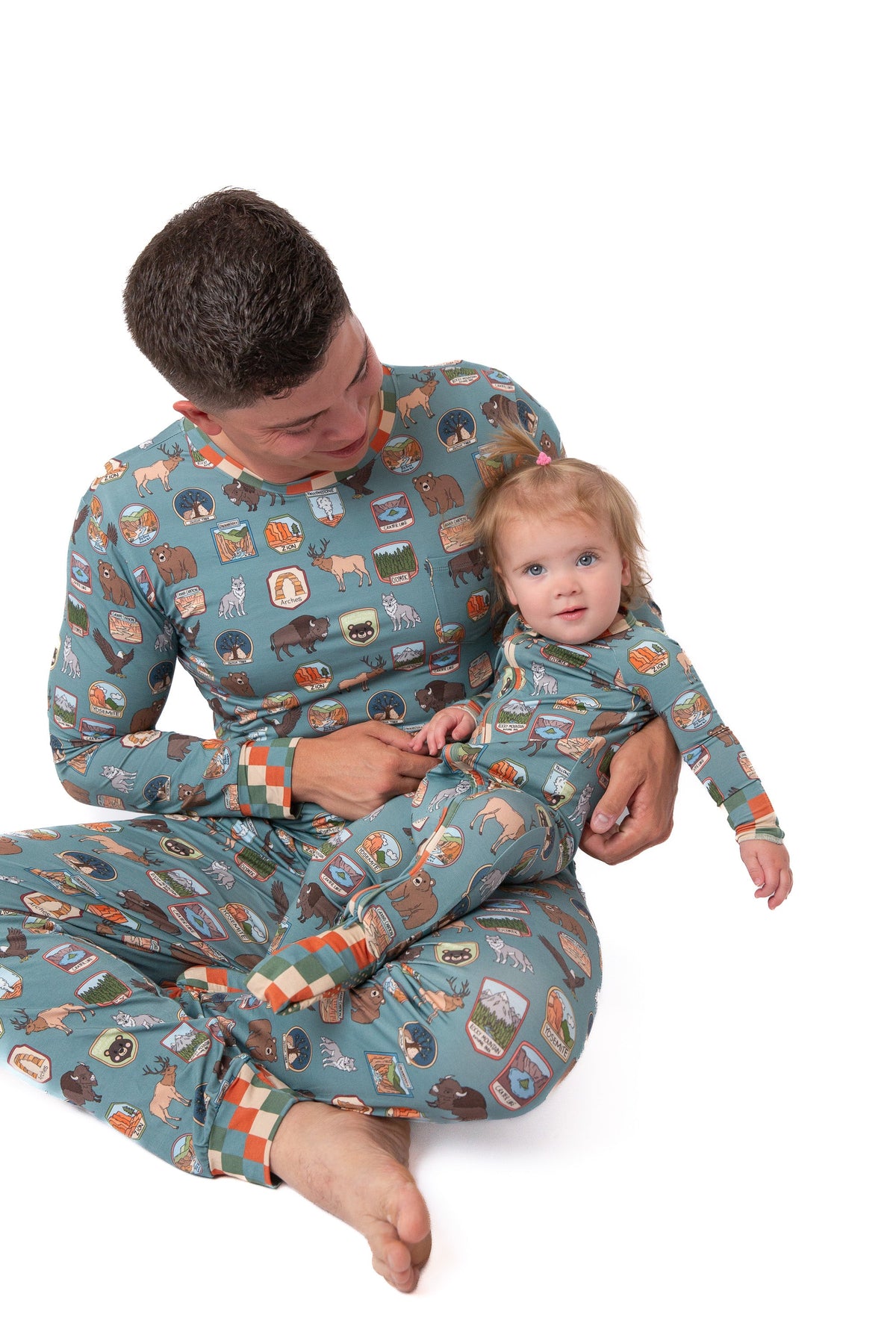 Men’s My First Adventure National Parks 2-piece Pajama Set | Wildlife Sleepwear |