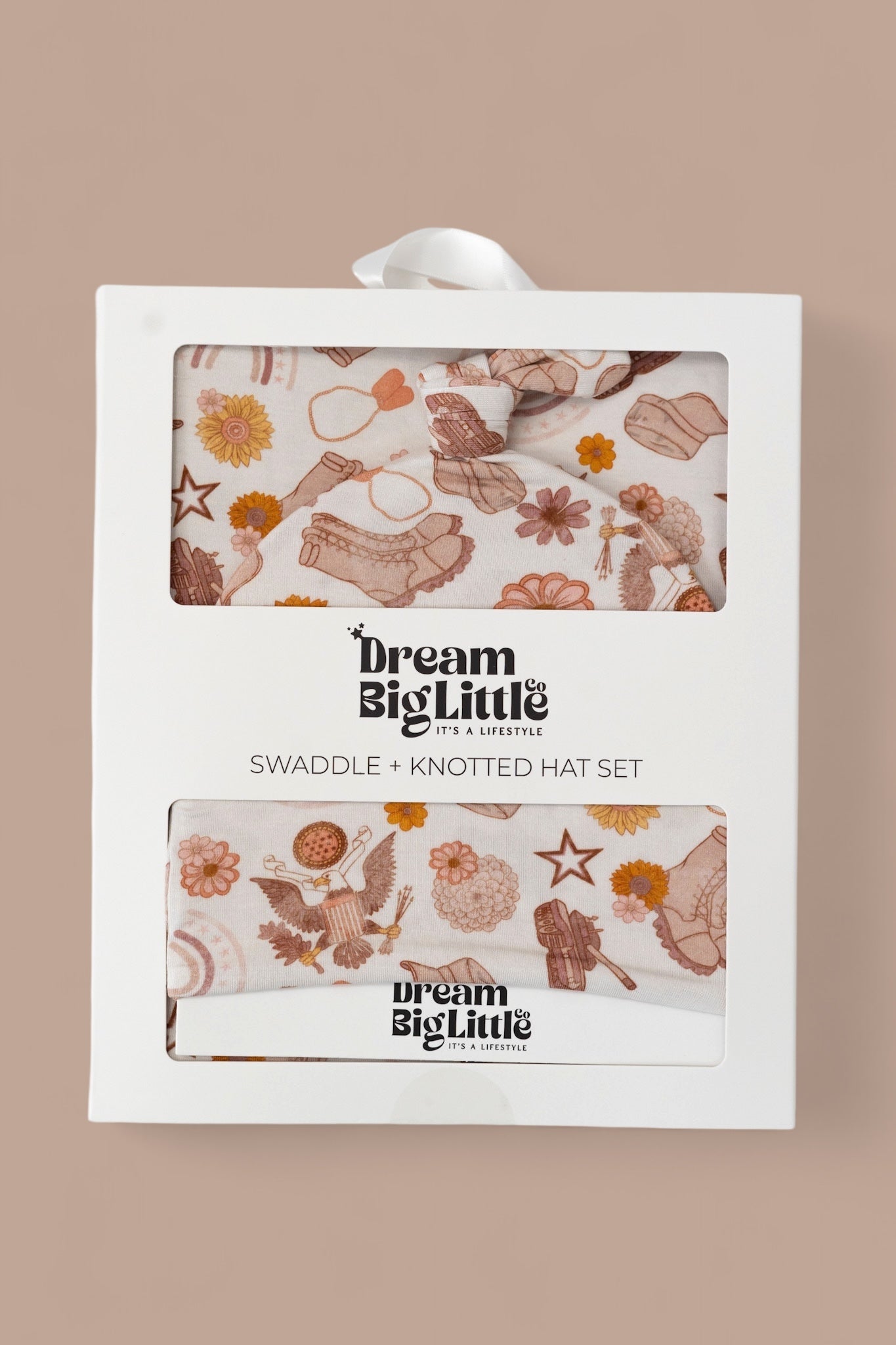 Flowers And Boots Dream Swaddle & Beanie