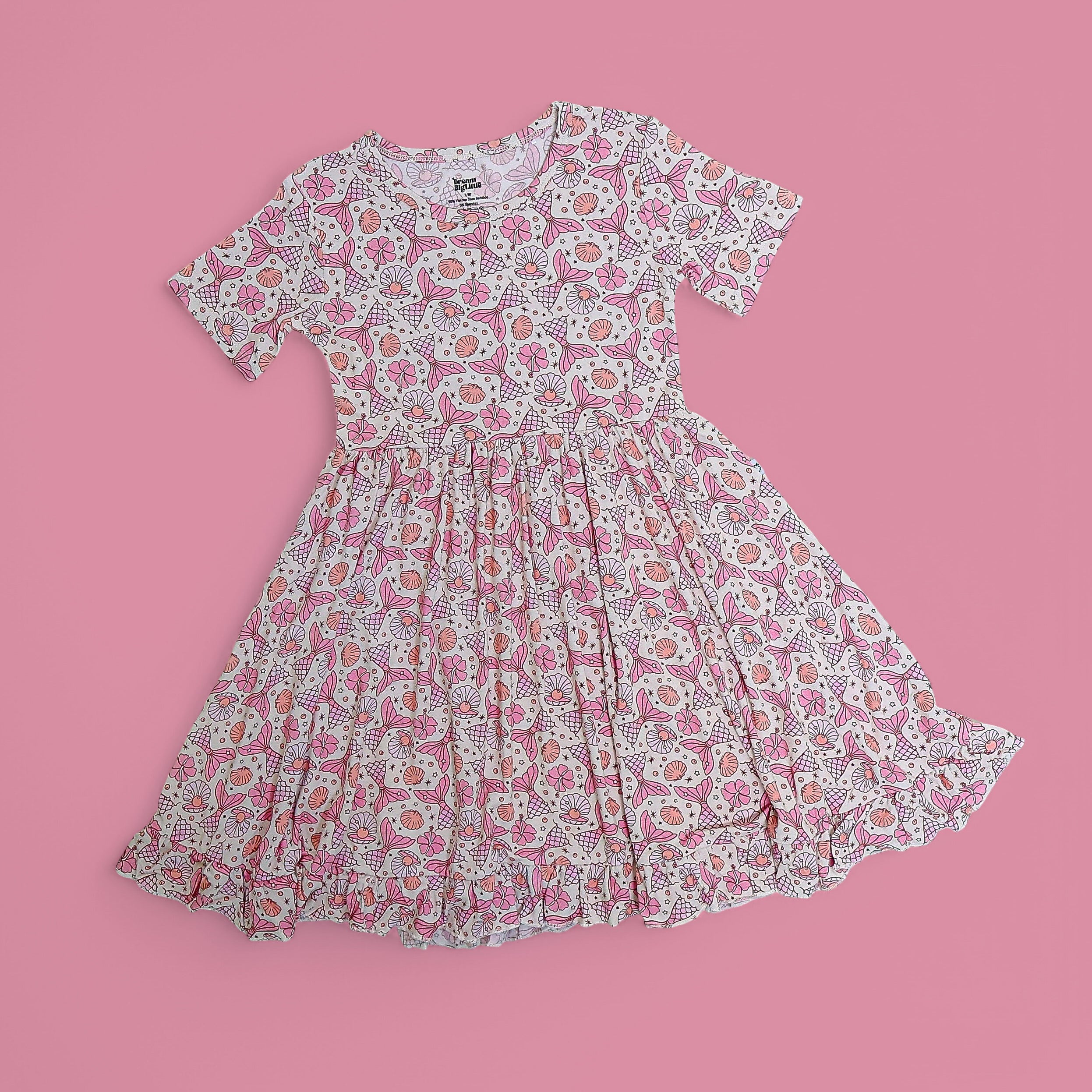 Magical Mermaid Dream Ruffle Dress