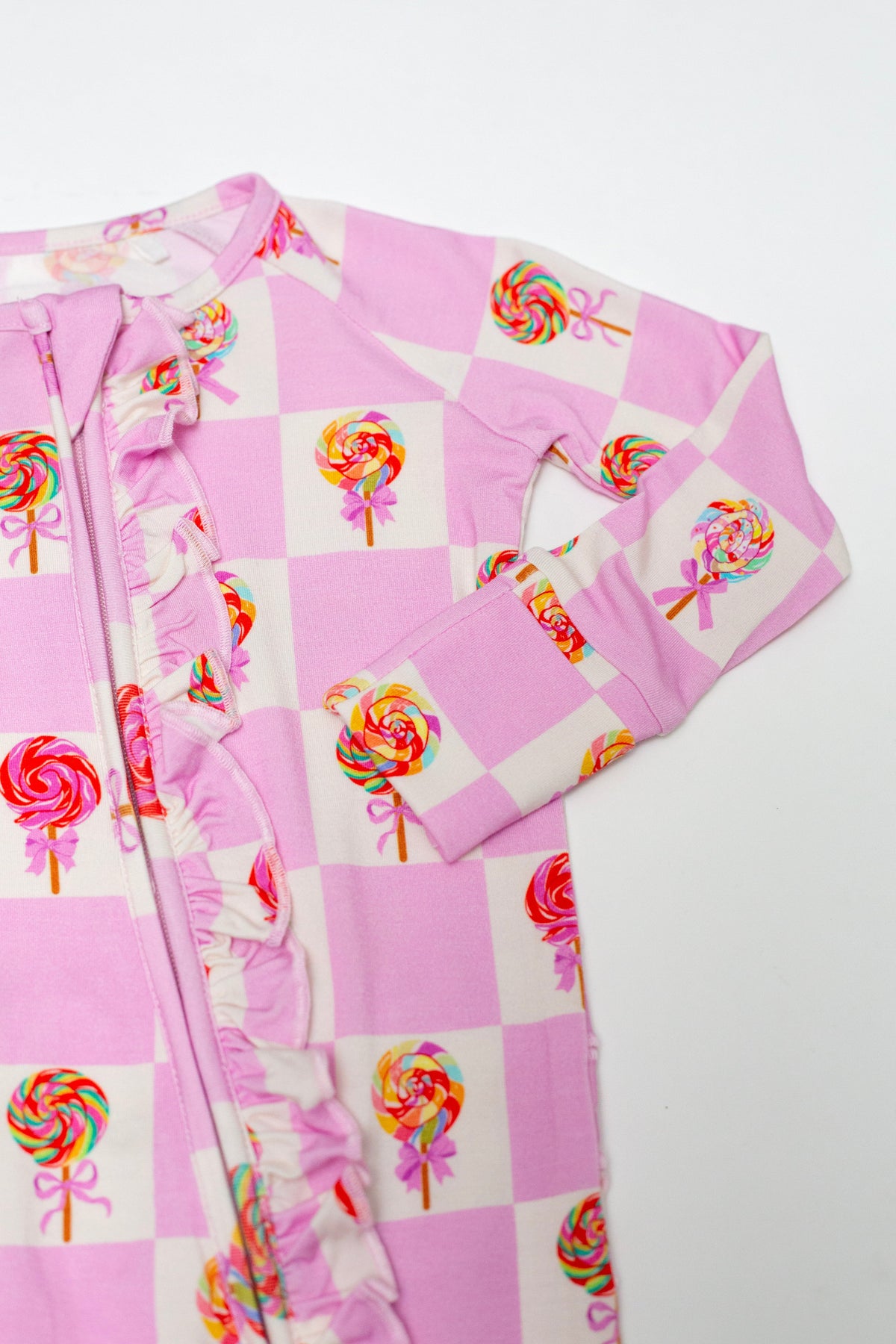 My First Lollipop Bamboo Onesie: Buttery Soft Pink Romper