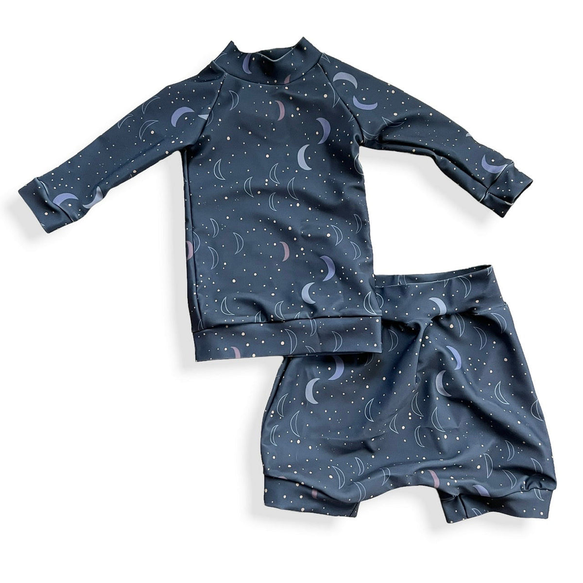 Crescent Moons Rashguard Set (top And Bottom)