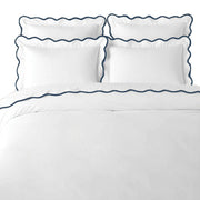 Laura Park Navy Scalloped Duvet Cover - Queen