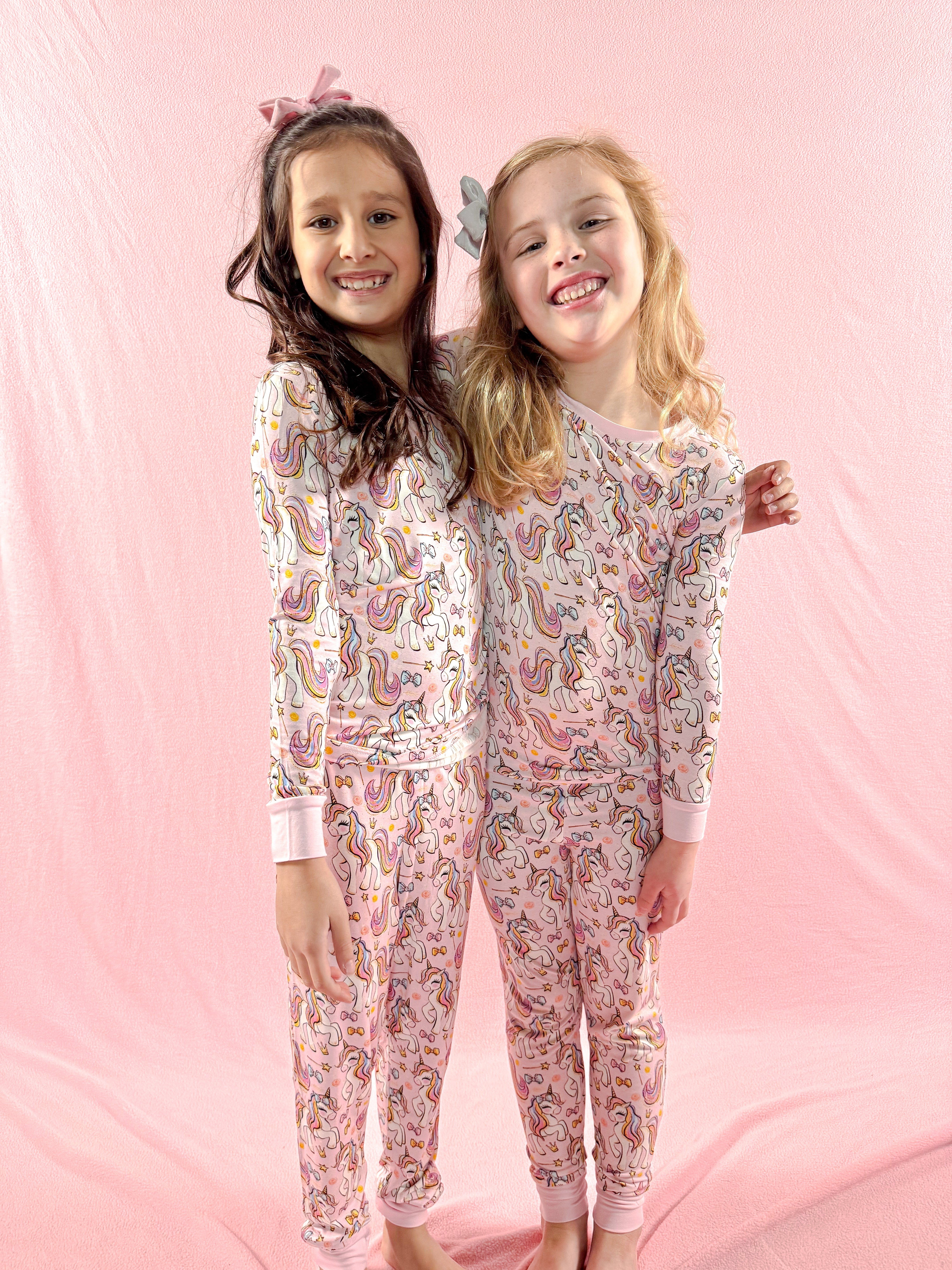 Pink Unicorn | Two-piece Bamboo Pajama Set