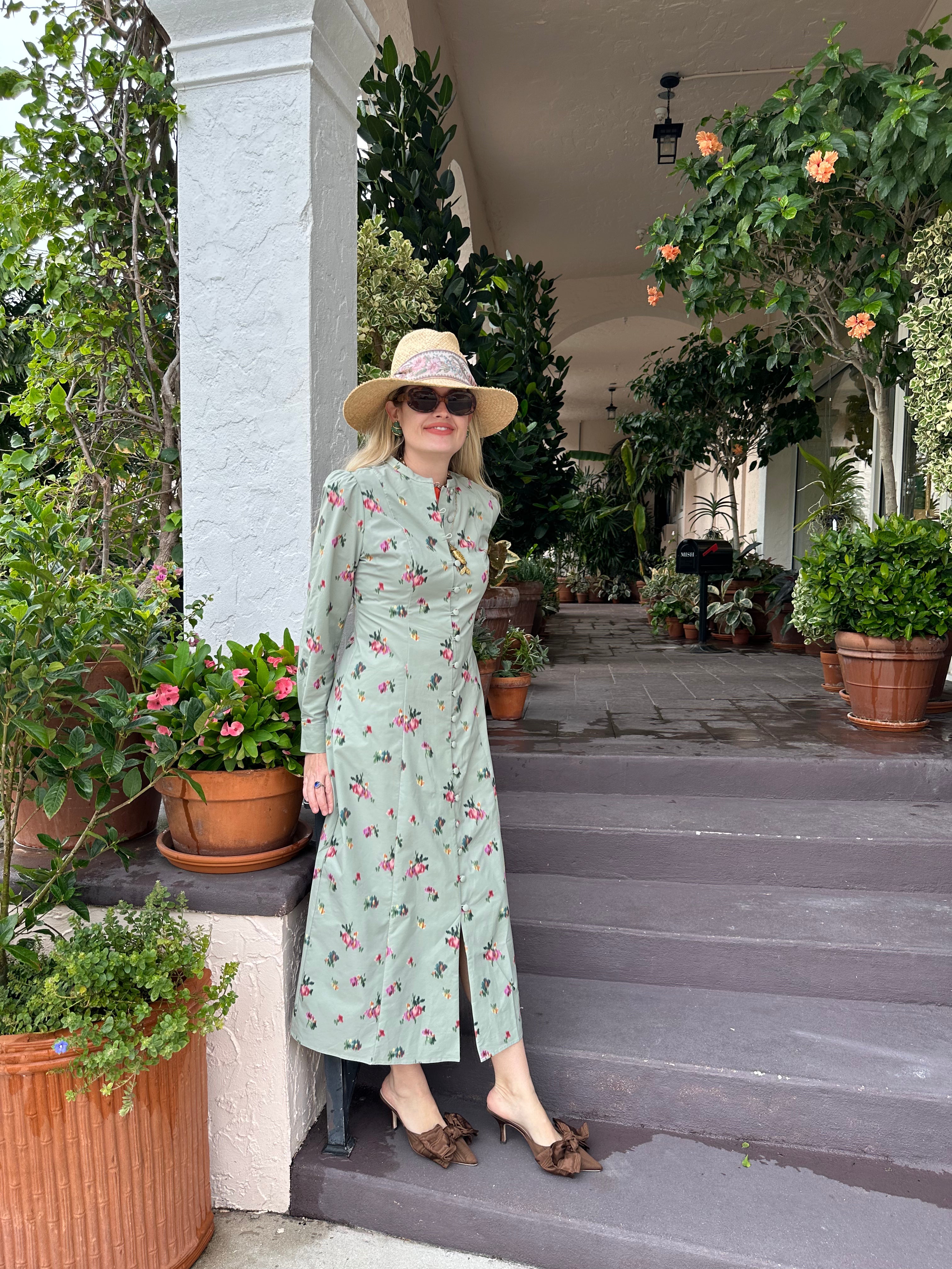 Oleander Sun Hat - Wide French Blue Grosgrain Ribbon