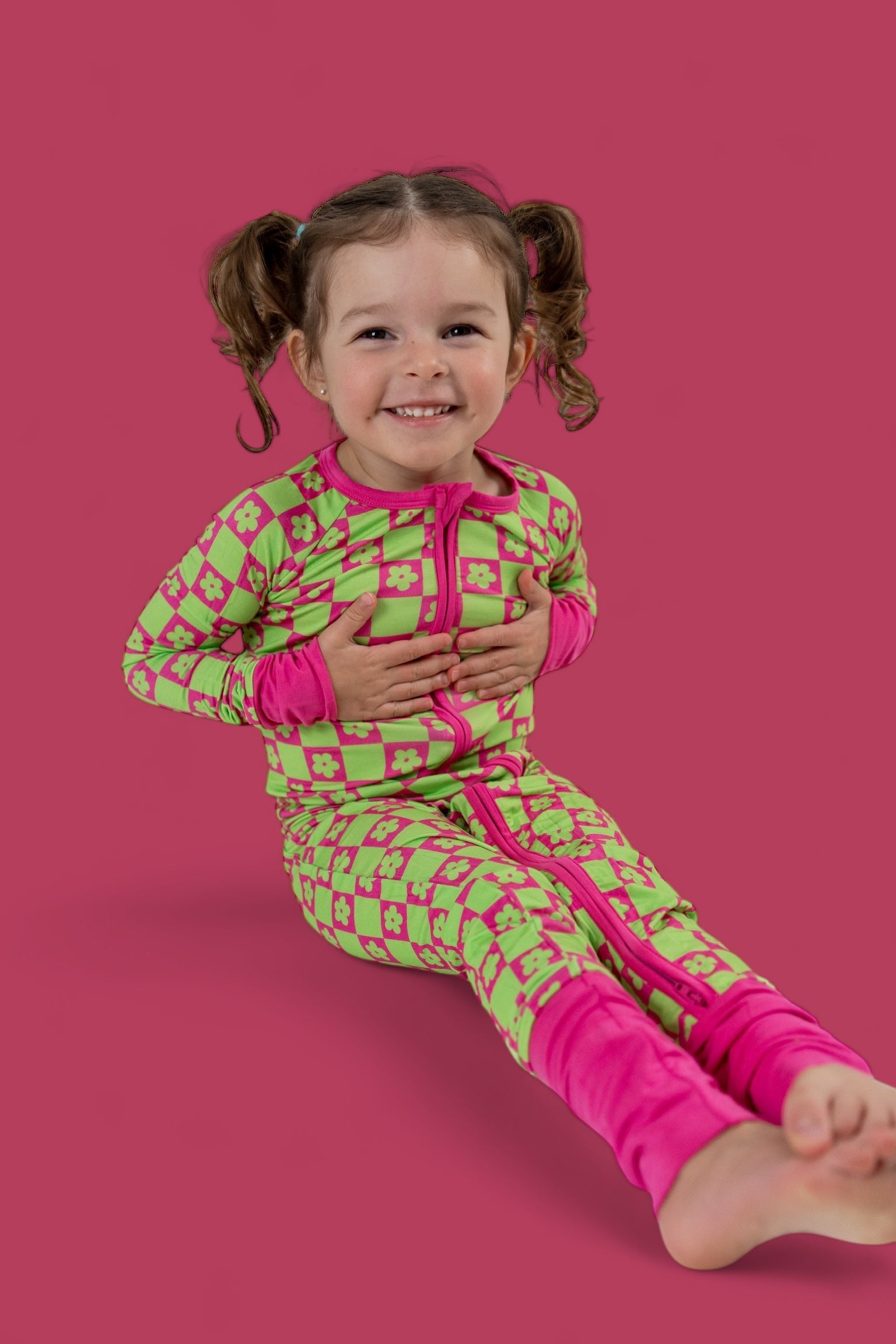 Wild Daisy Checkers Dream Romper