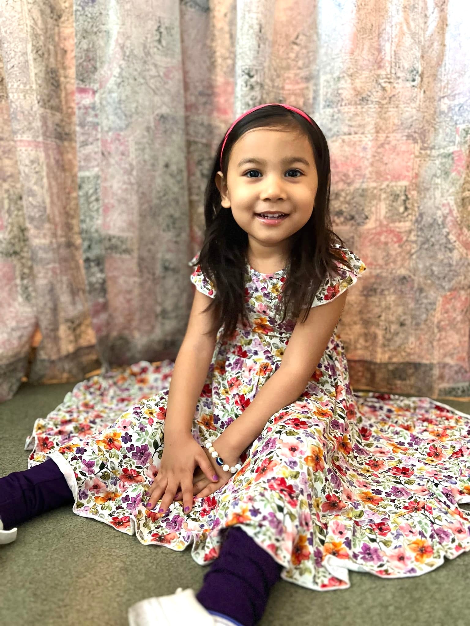 Watercolor Floral Twirl