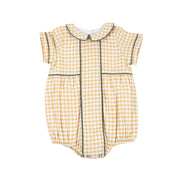 Yellow Gingham Bubble Romper