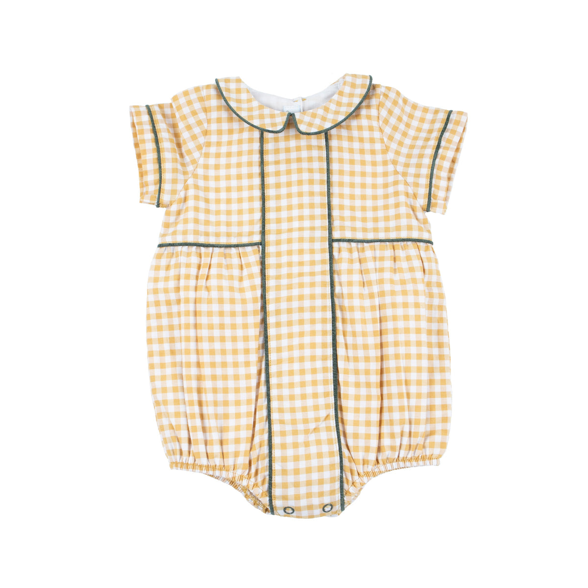 Yellow Gingham Bubble Romper