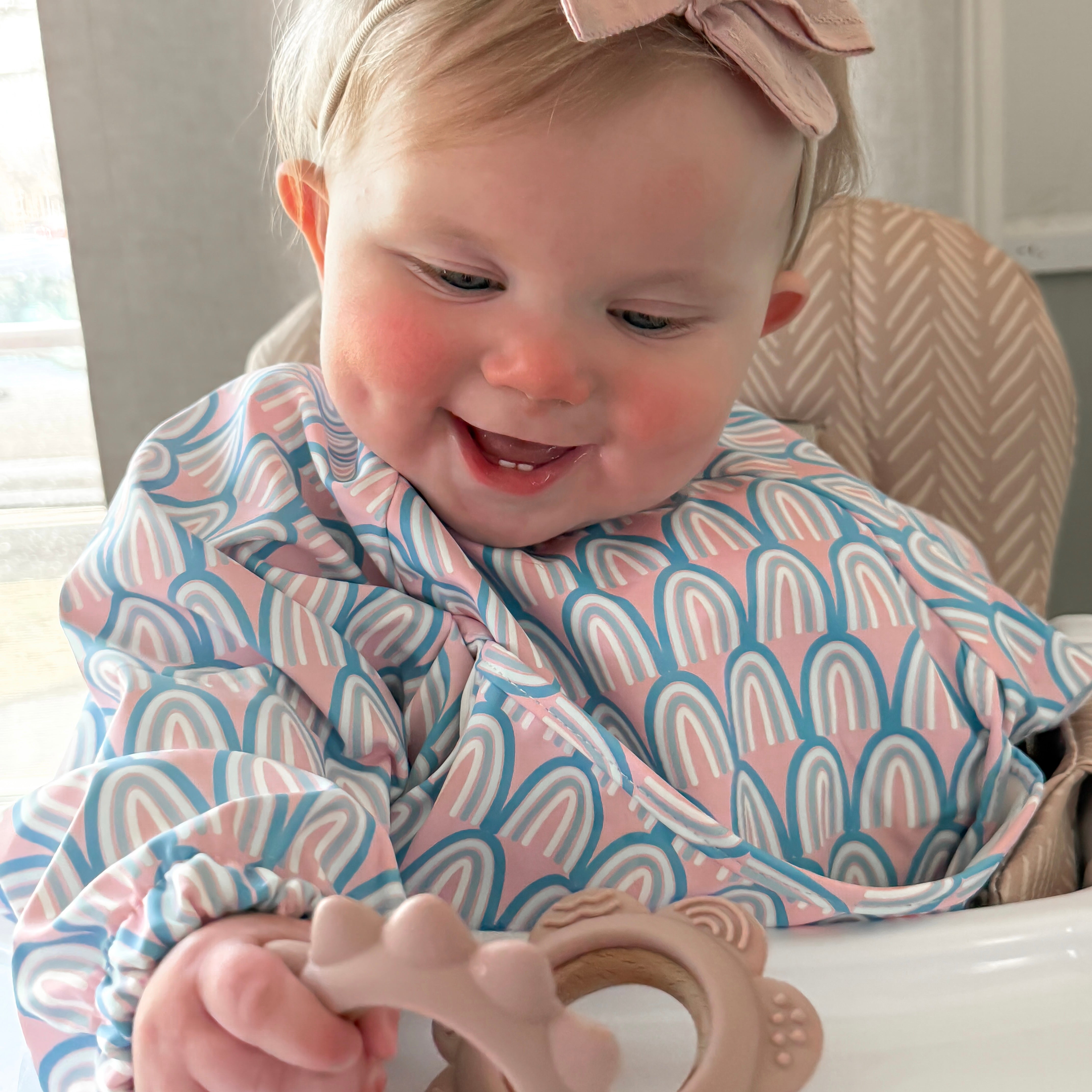 The Grayson Long Sleeve Bib - Rainbows
