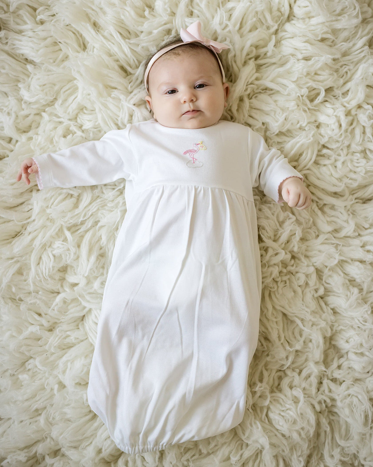 Just Delivered Gown - Pink Trim