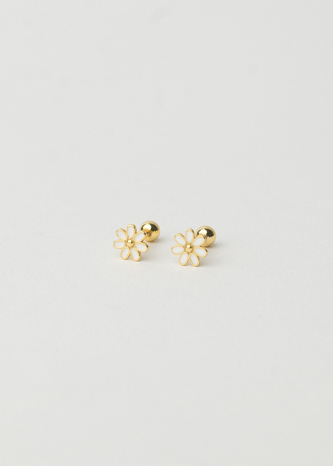 White Daisy Studs