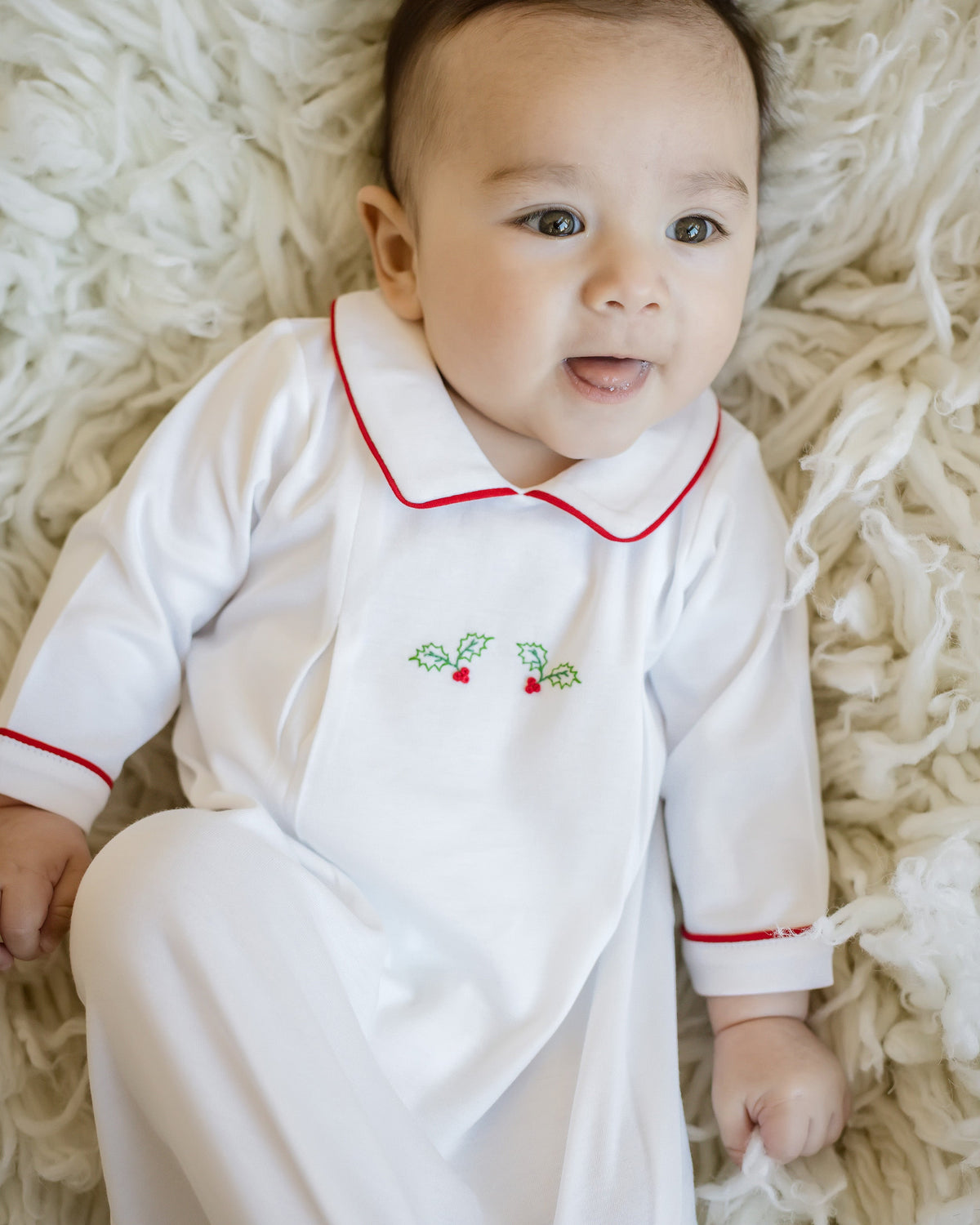 Newborn Christmas Day Gown — Peter Pan Collar