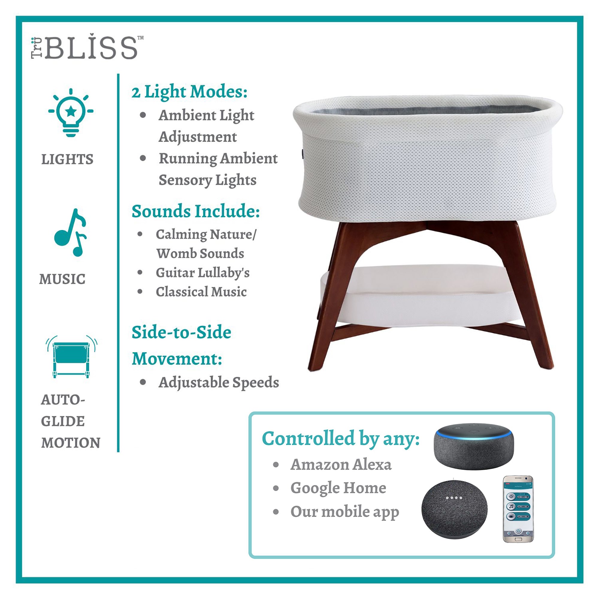 Trubliss Evi Smart Bassinet