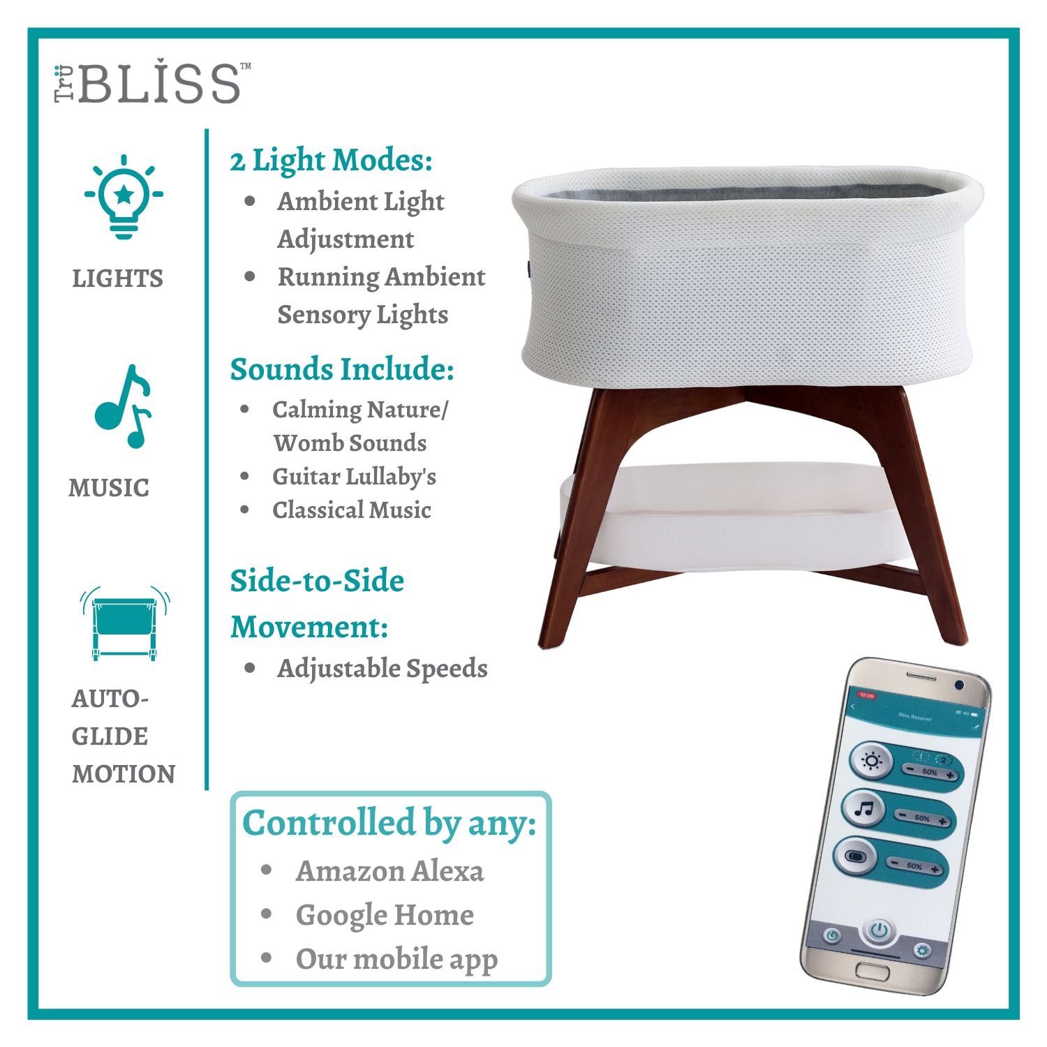 Trubliss Evi Smart Bassinet
