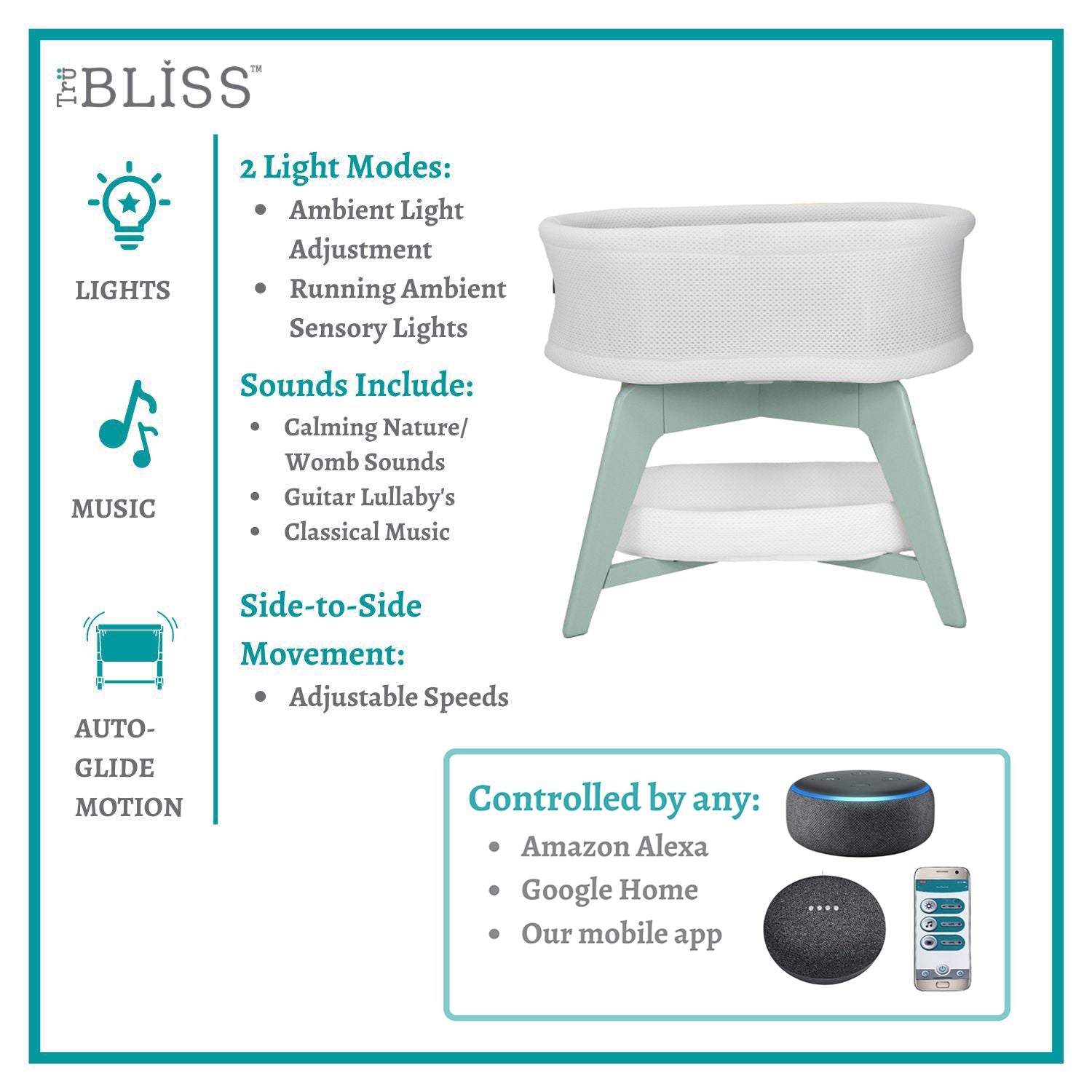 Trubliss Evi Smart Bassinet