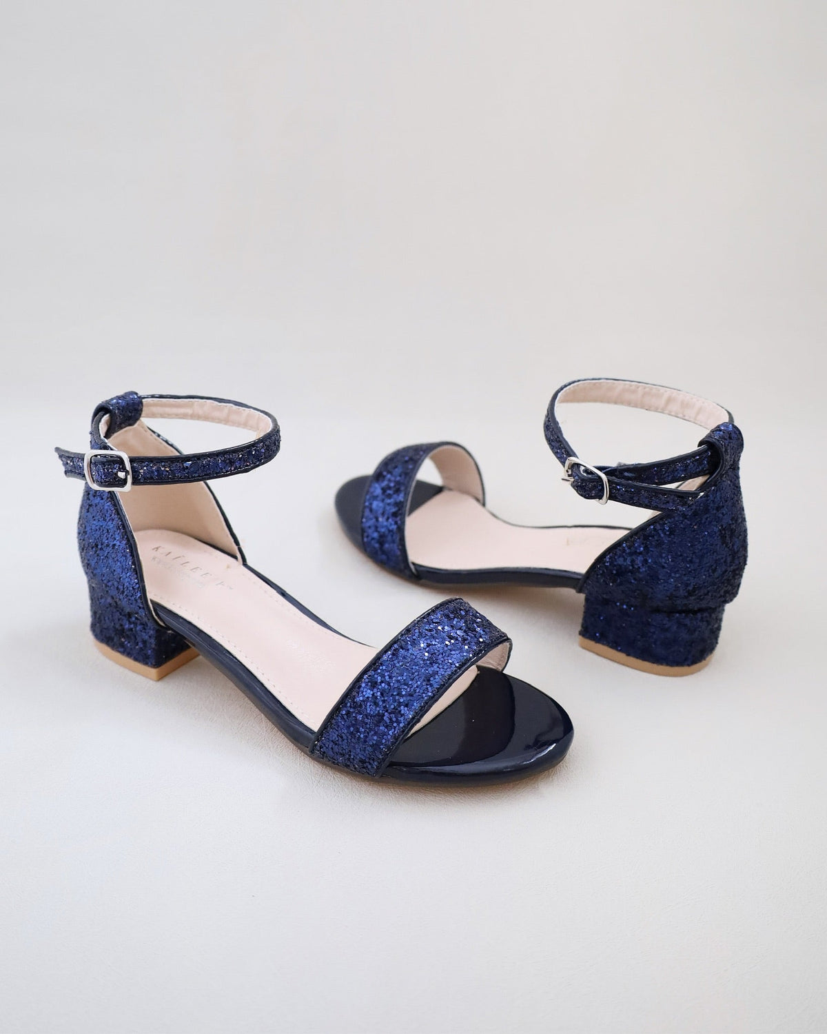Rock Glitter Low Block Heel Girls Sandals