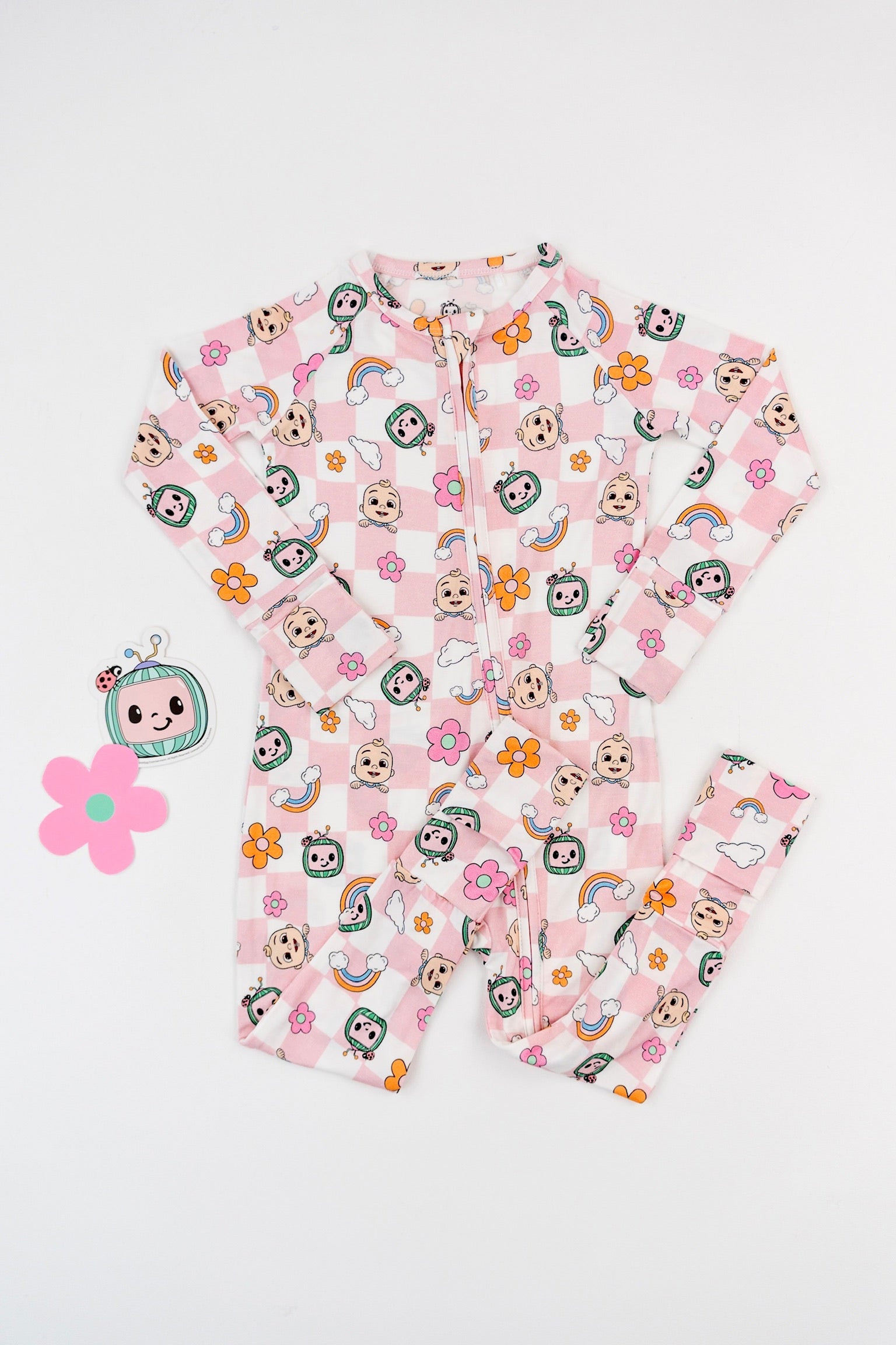 Dream Big Little Co X Cocomelon Jj Rainbow Checkers Dream Romper