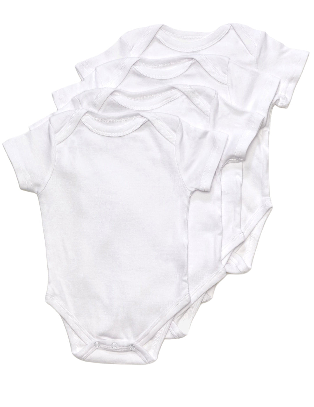 Baby Cotton Short Sleeve Bodysuits 4-pack