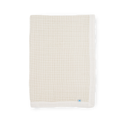 Cotton Muslin Baby Quilt - Tan Gingham
