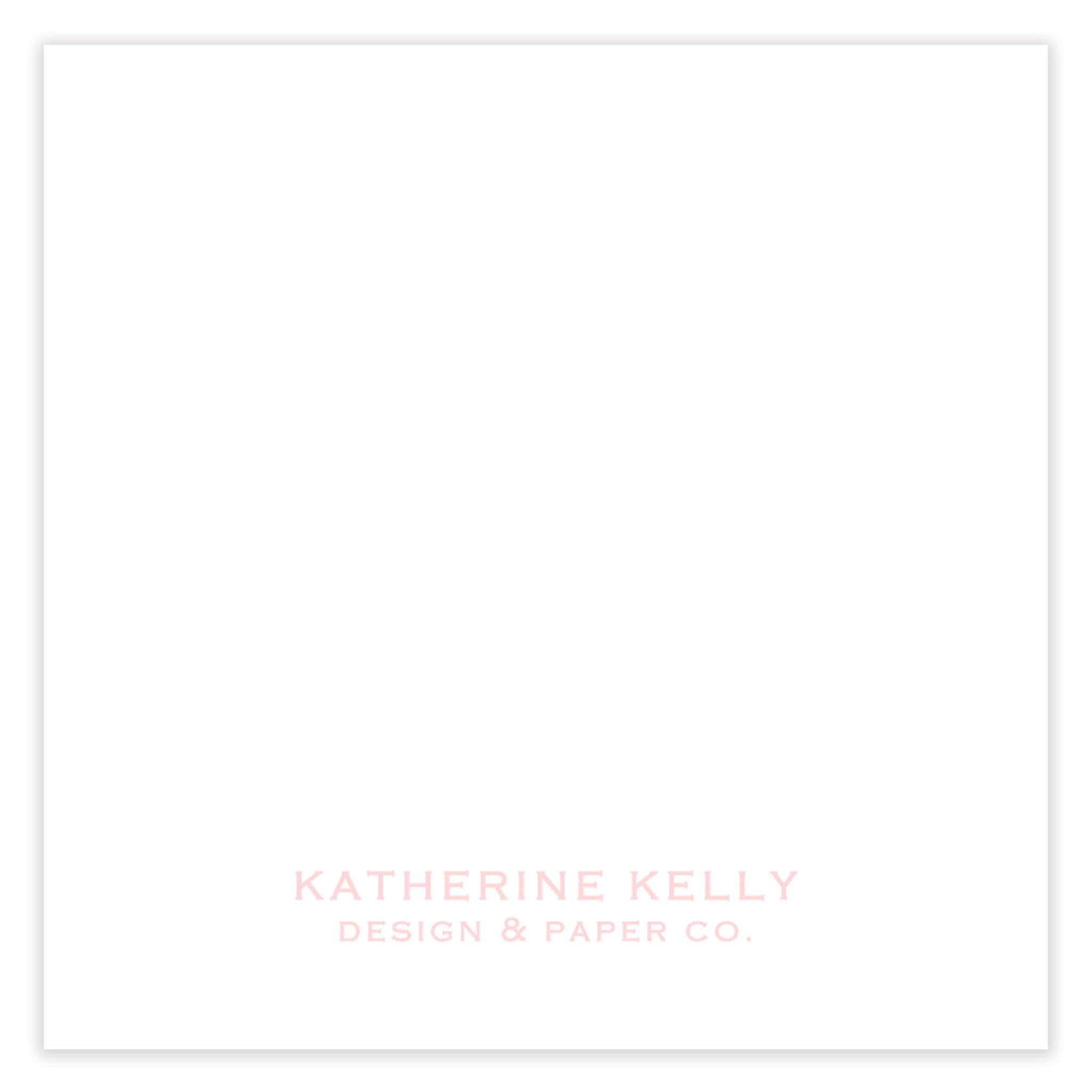 Pink Ditsy Floral Monogram Enclosure Card