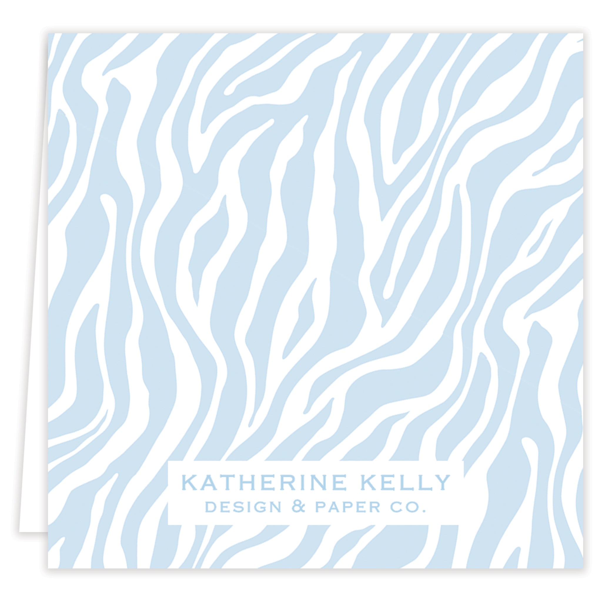 Blue Zebra Folded Note Set With Envelopes