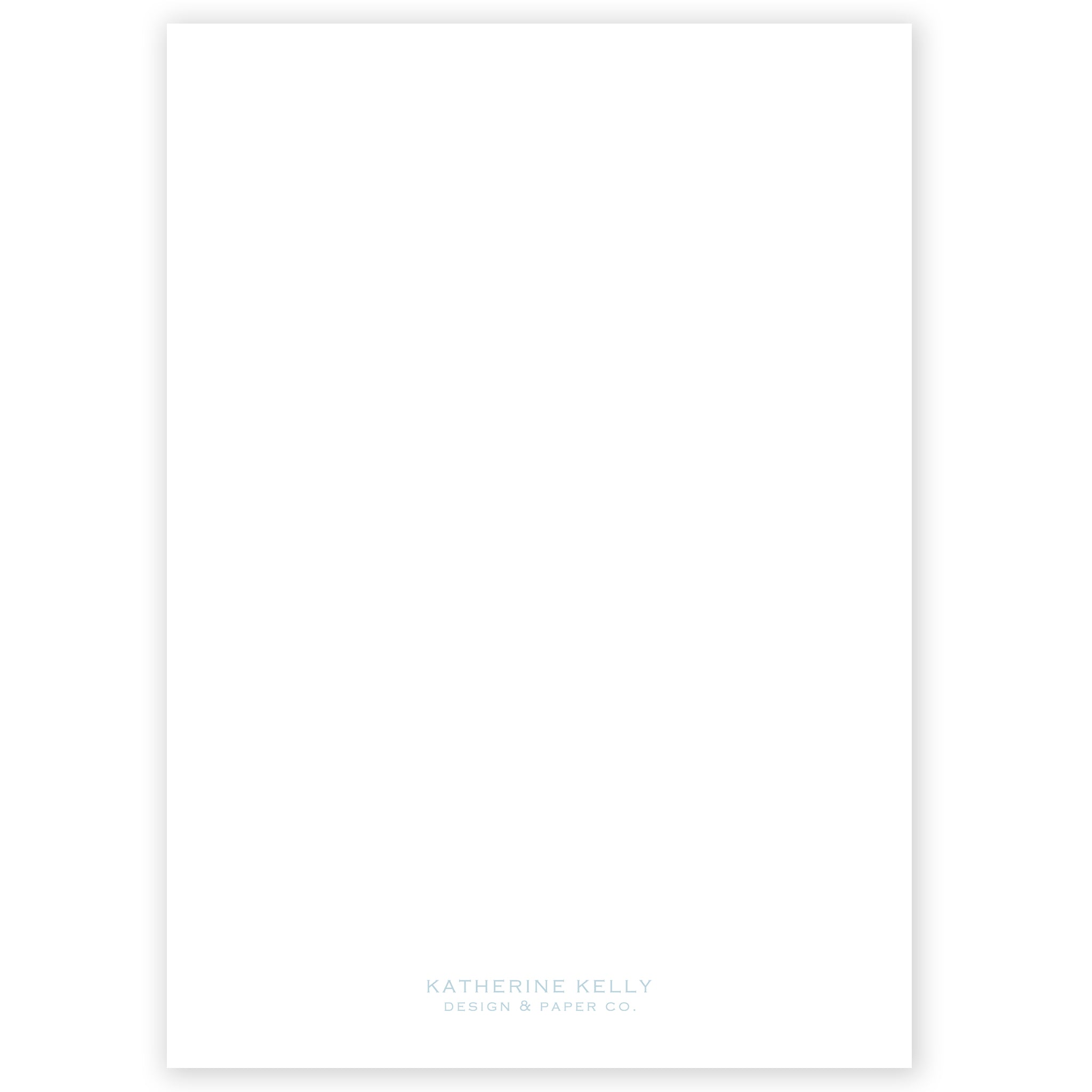 Pale Blue Round Monogram Invitation