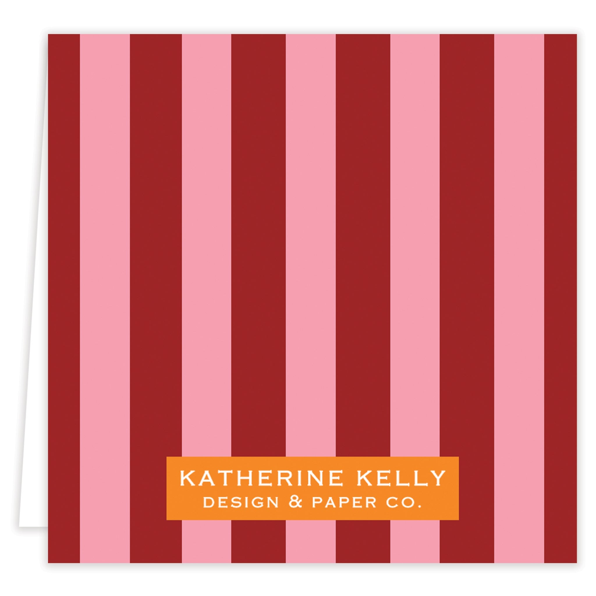 Burgundy Initial Folded Note Set With Envelopes