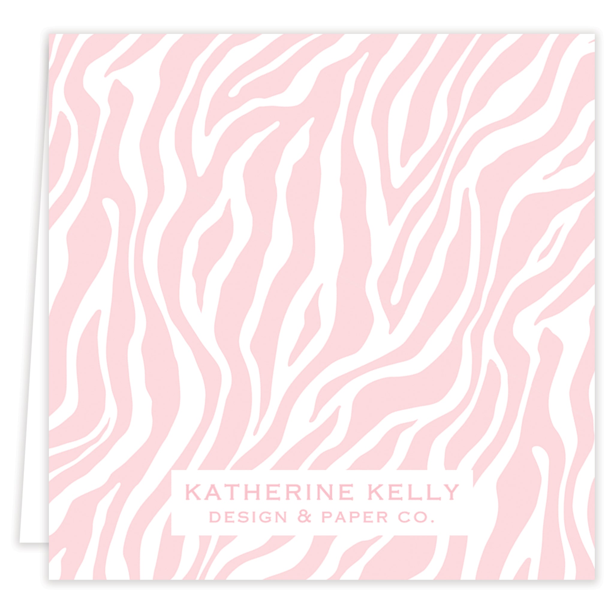 Pink Zebra Folded Note Set With Envelopes