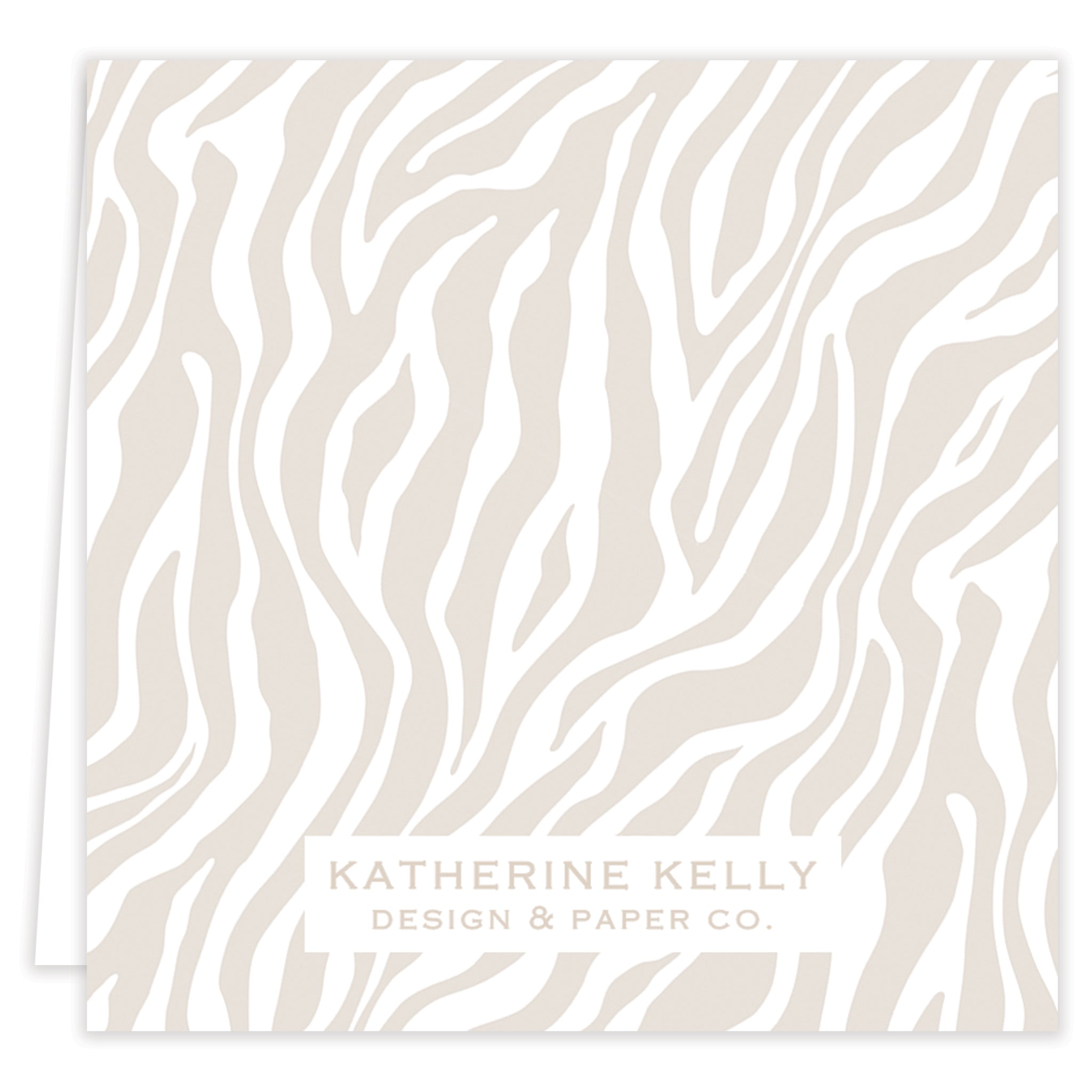 Taupe Zebra Folded Note Set With Envelopes