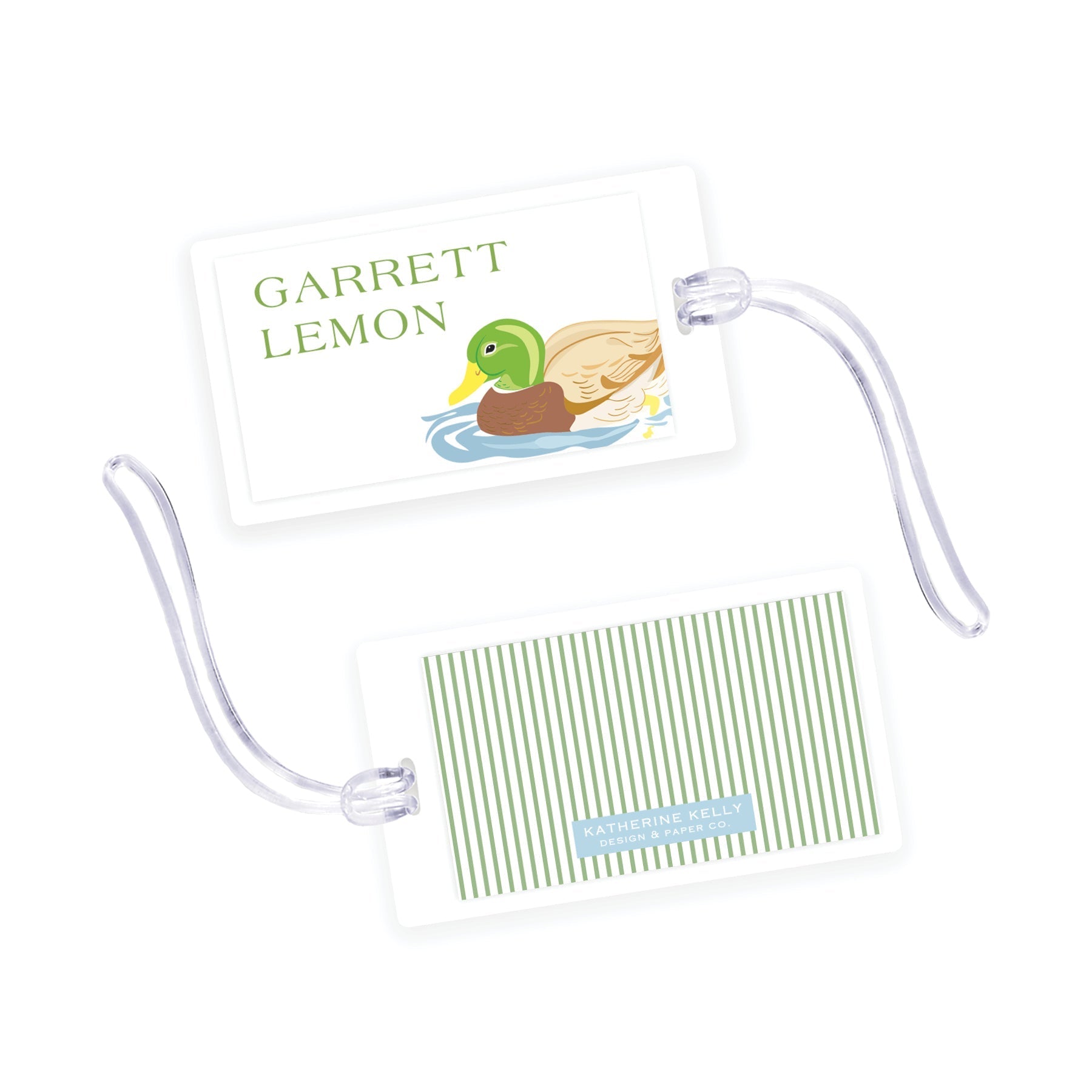 Mallard Scene Laminated Bag Tag