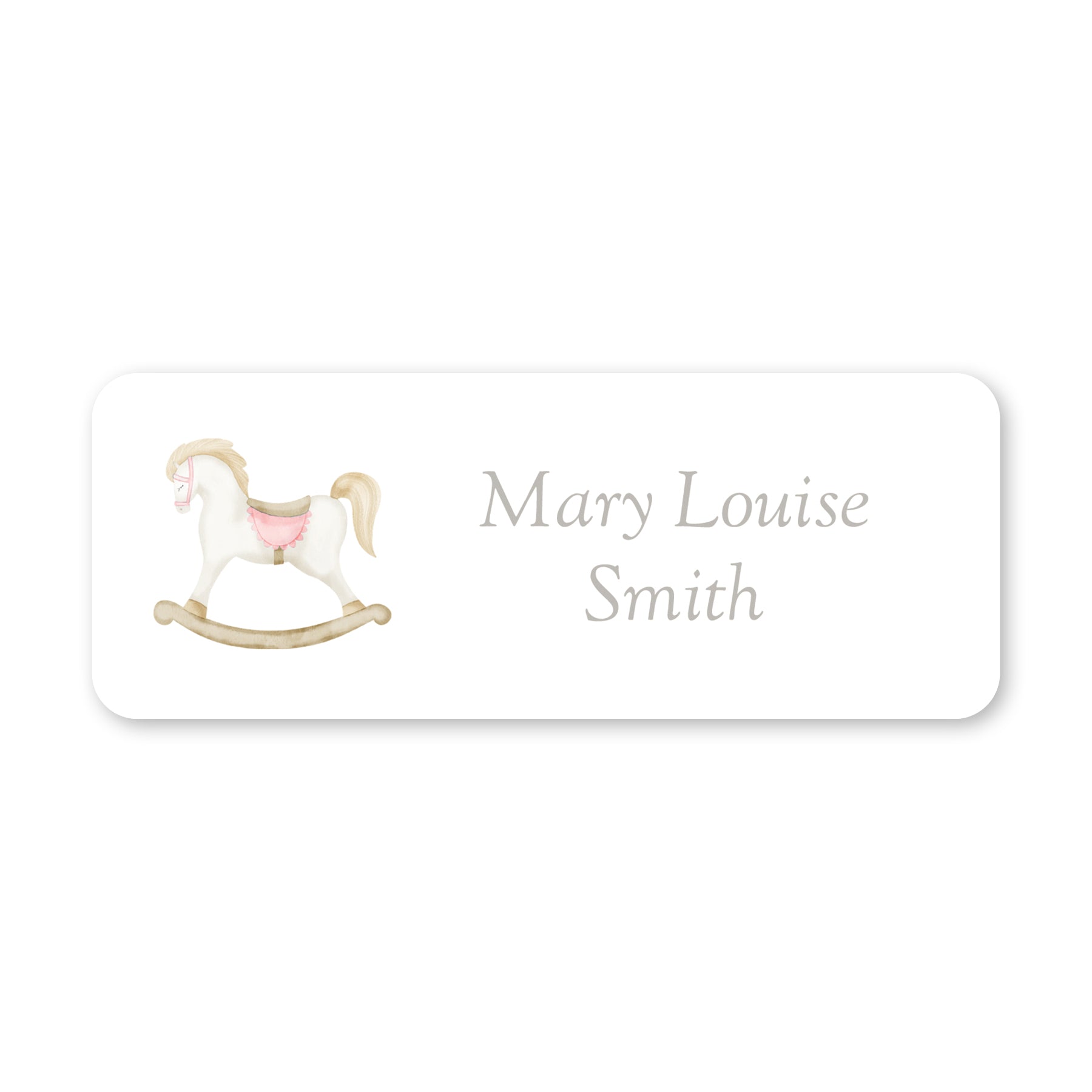 Pink Rocking Horse Vinyl School Labels