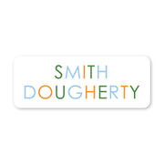 Colored Name Vinyl School Labels - Multi